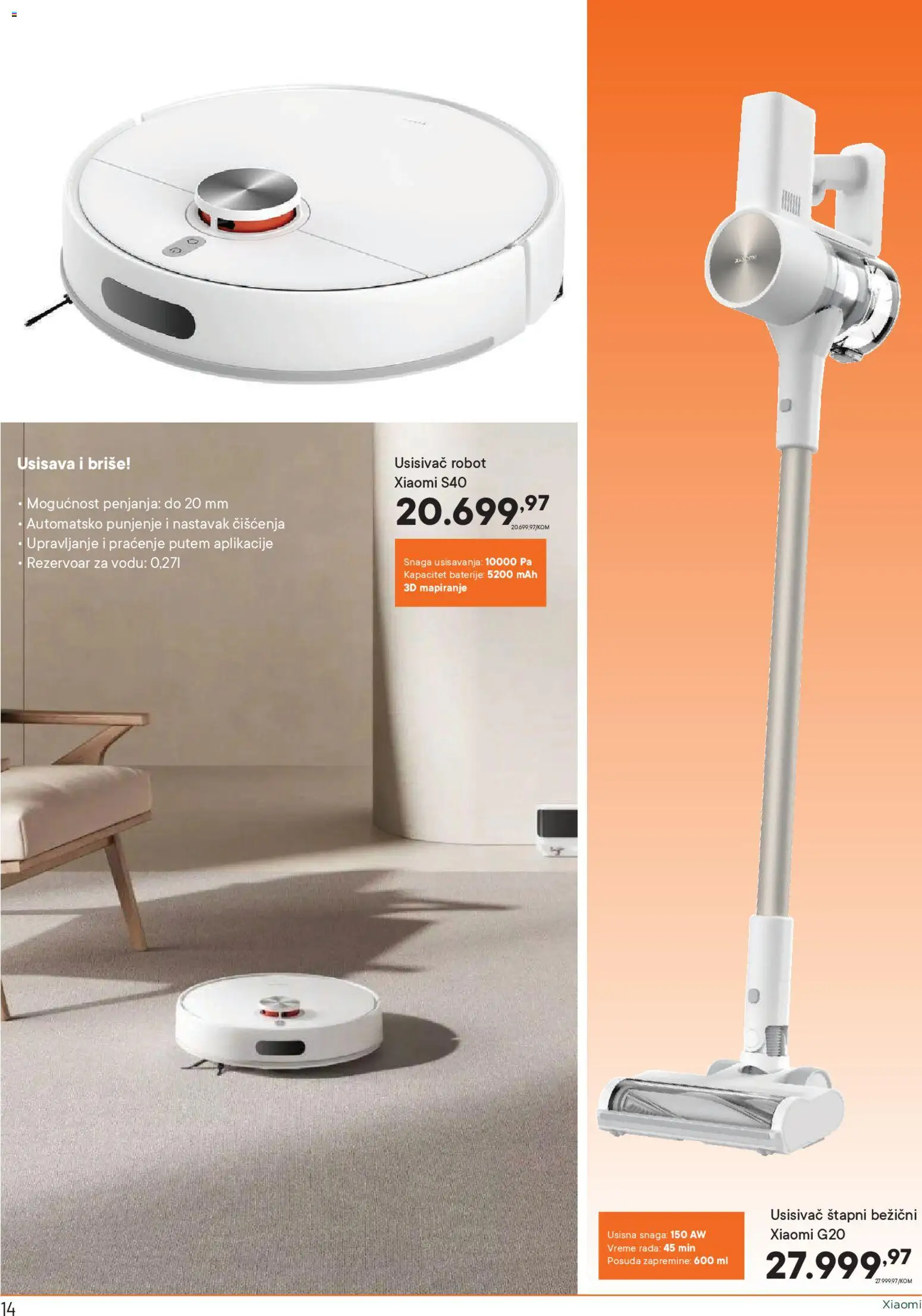 PerSu katalog - važi od 08.01.2026 | Strana: 14 | Proizvode: Usisivač, Xiaomi, Robot, Baterije