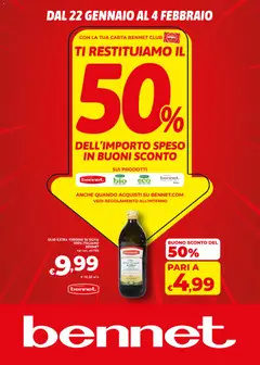 Anteprima del volantino bennet 50% catalogo valido a partire dal 22.01.2026