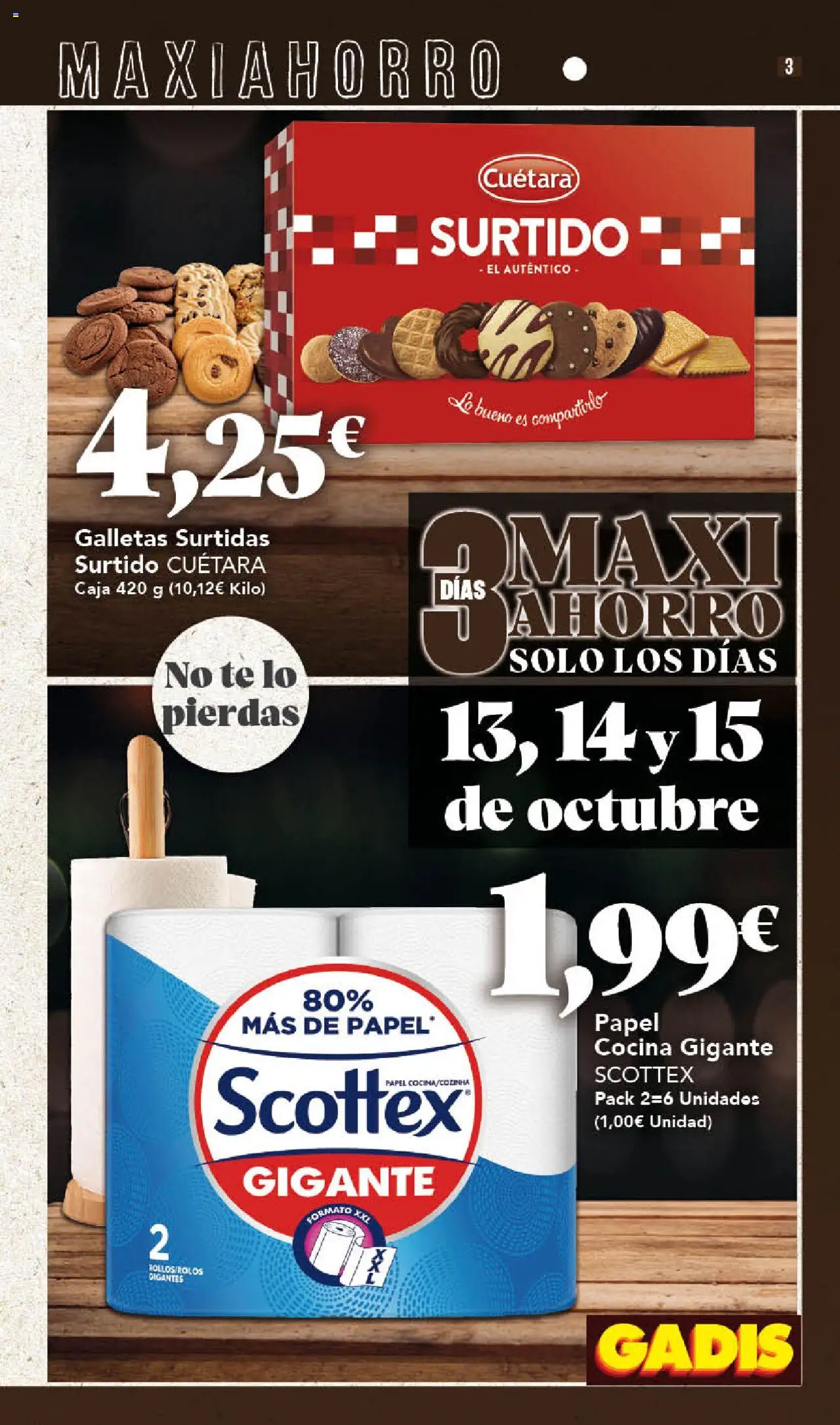 Gadis folleto │ válido desde el 09.10.2025 | Página: 3 | Productos: Té, Galletas, Cocina, Caja