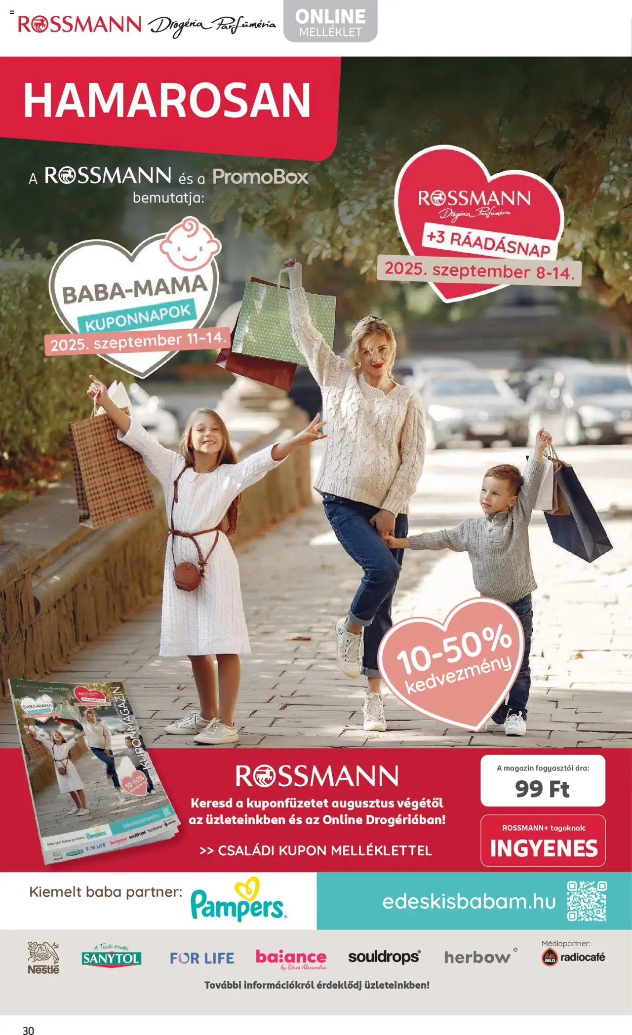 Rossmann akciós ujság - amely érvényes a következő dátumtól: 25.08.2025 | Oldal: 34 | Termékek: Pampers