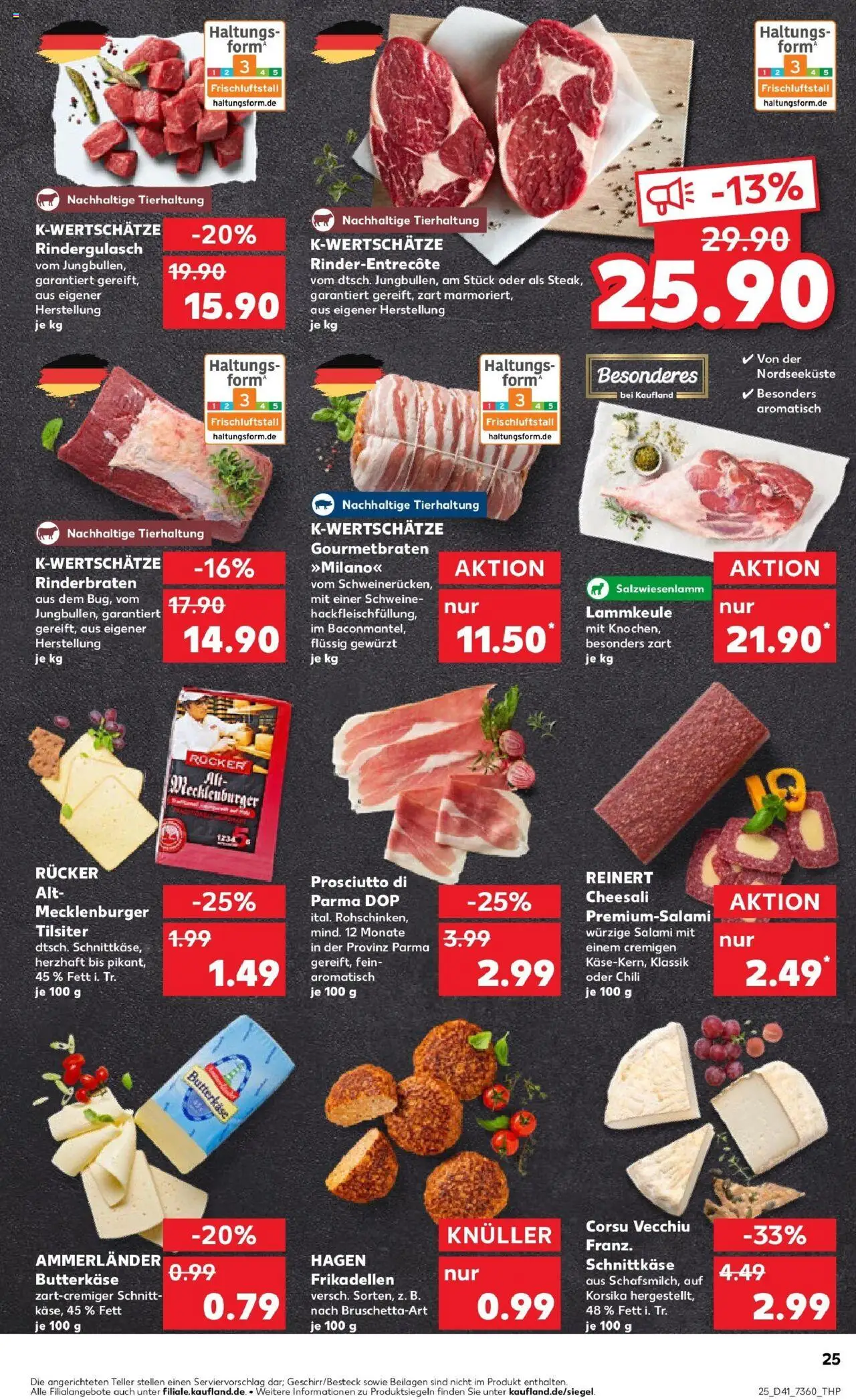 Kaufland prospekt Dessau-Roßlau	 – gültig ab 09.10.2025 | Seite: 25 | Produkte: Rinderbraten, Butter, Entrecote, Chili