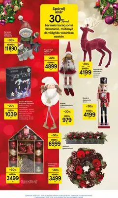 Tesco Hipermarket - Akciós újság  - amely érvényes a következő dátumtól: 04.12.2025 | Oldal: 41 | Termékek: Fényfüzér, Dekoráció, Gyertyatartó, Koszorú