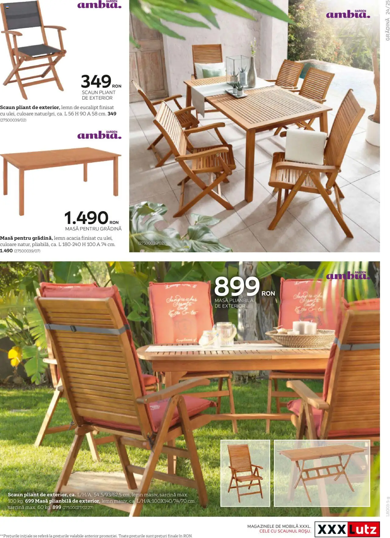 XXXLutz catalog - Grădină – valabil de la 10.03.2025 | Pagină: 25 | Produse: Masă, Scaun