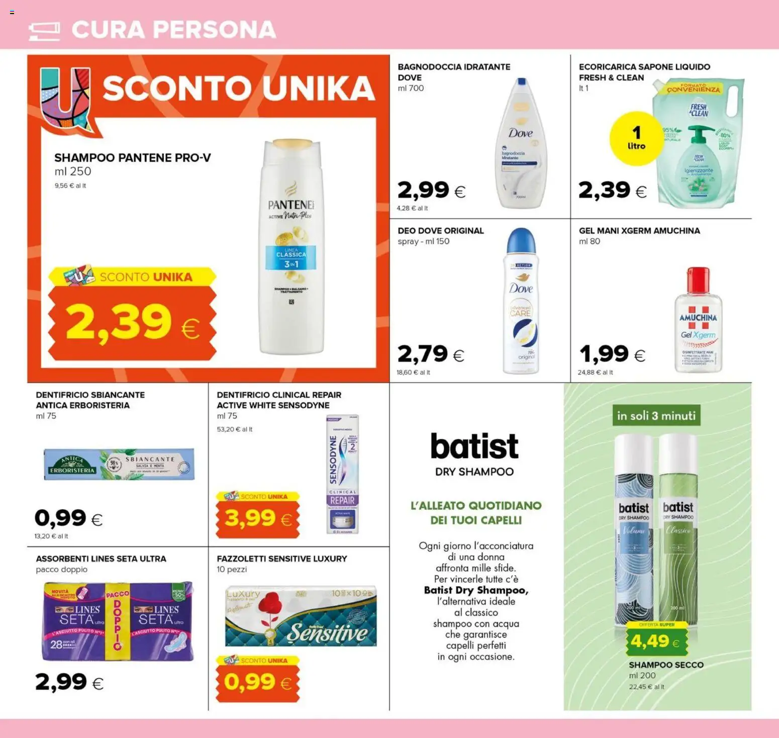 Volantino Oasi del 15.12.2025 | Pagina: 34 | Prodotti: Balsamo, Sapone, Dentifricio, Fazzoletti