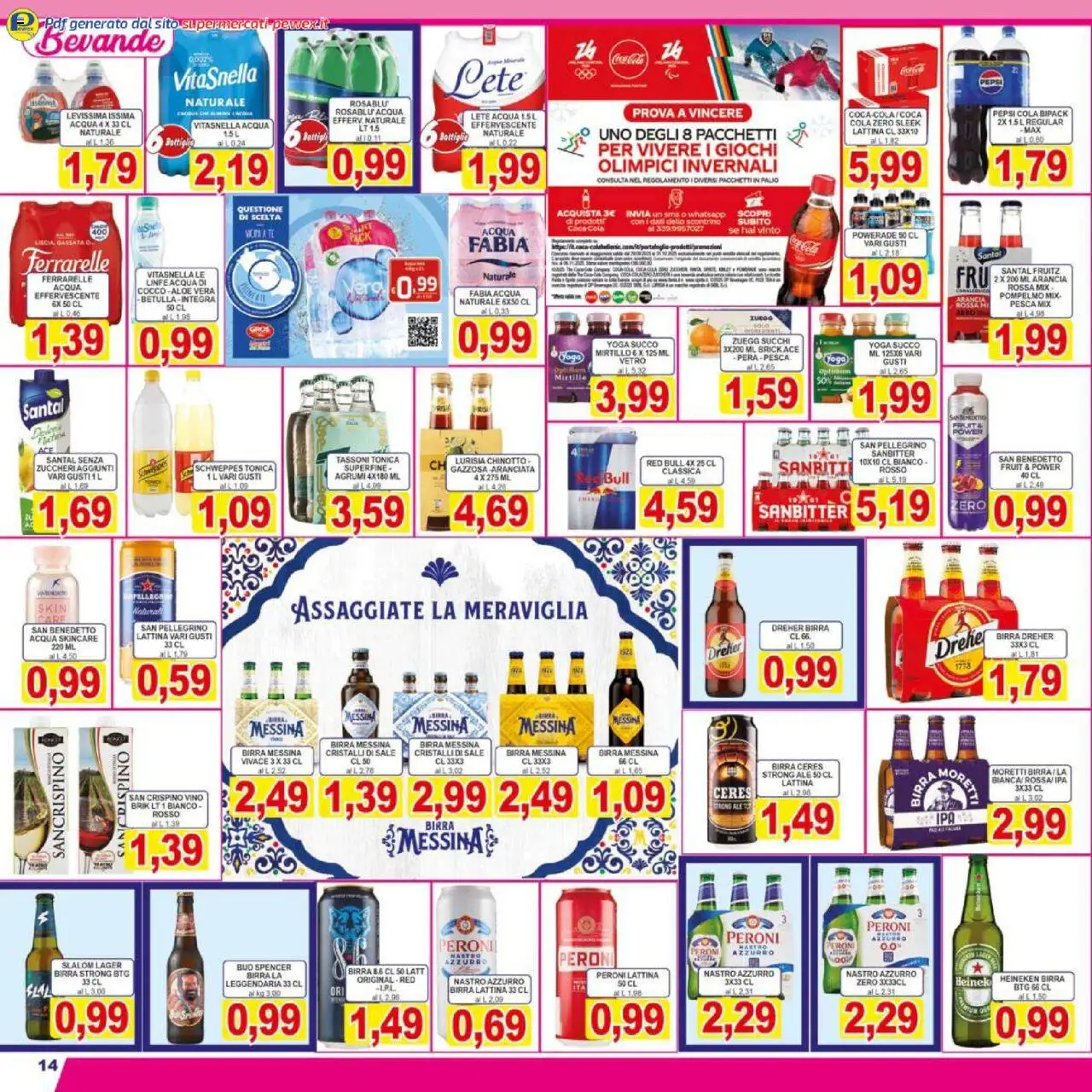 Volantino Pewex del 17.10.2025 | Pagina: 14 | Prodotti: Chinotto, Pera, Ceres, Arancia