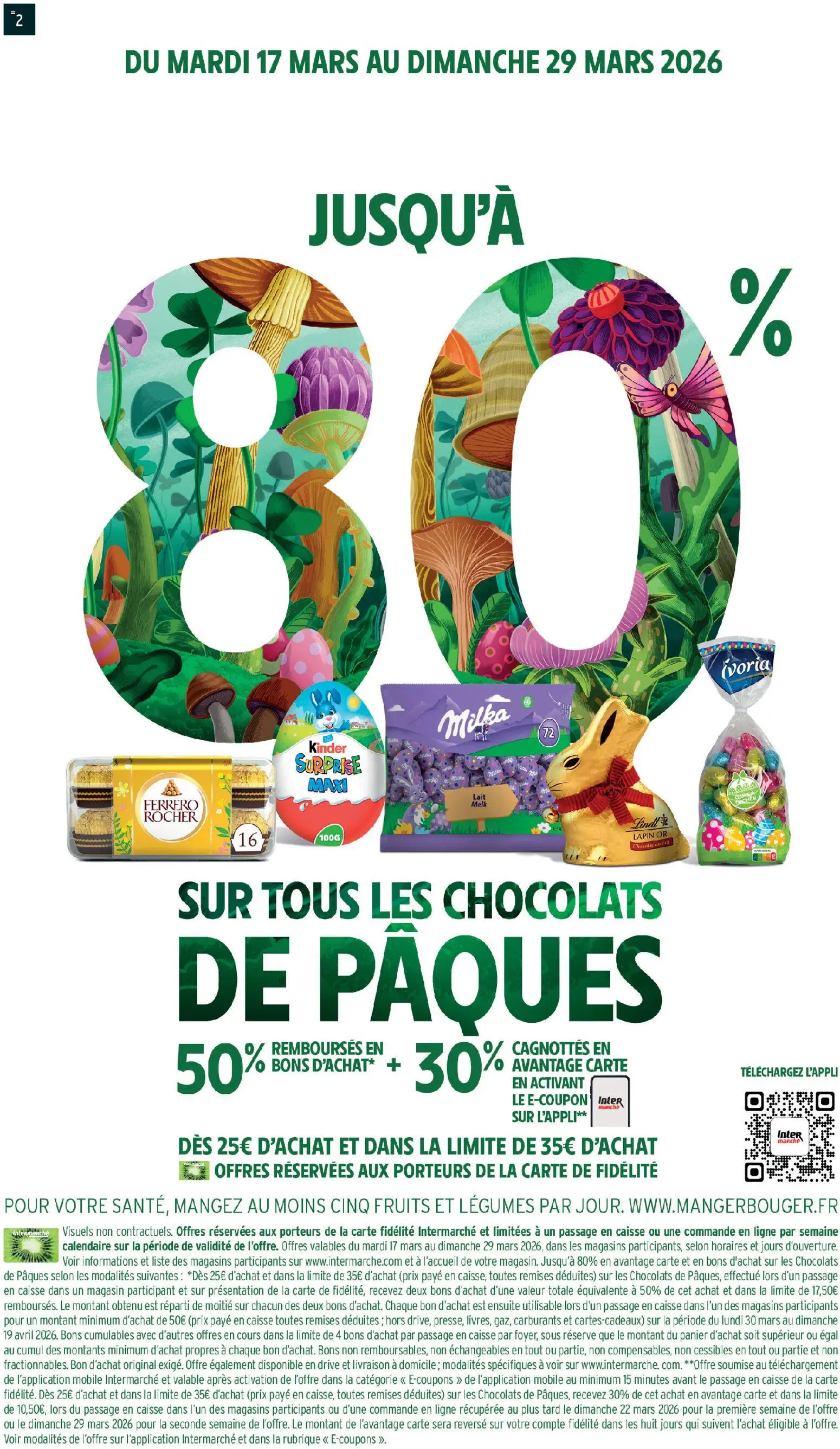 {H1} | Page: 2 | Produits: Panier, Lait, Chocolat, Lindt