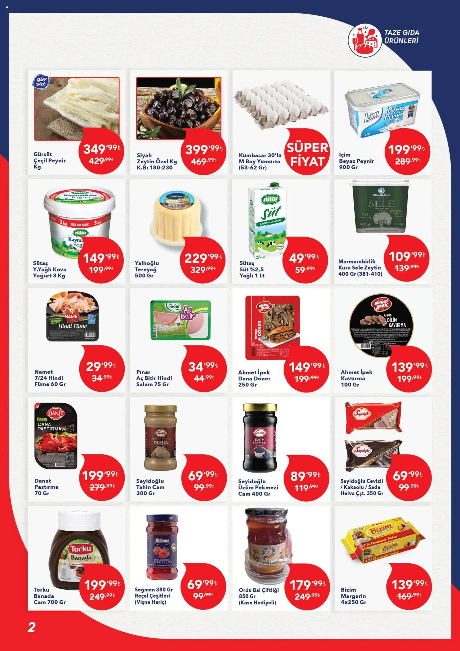 Kim Market Katalog - Marmara Insert - 07.03.2026 tarihinden itibaren geçerlidir | Sayfa: 2 | Ürünler: Yoğurt, Salam, Üzüm, Hindi füme