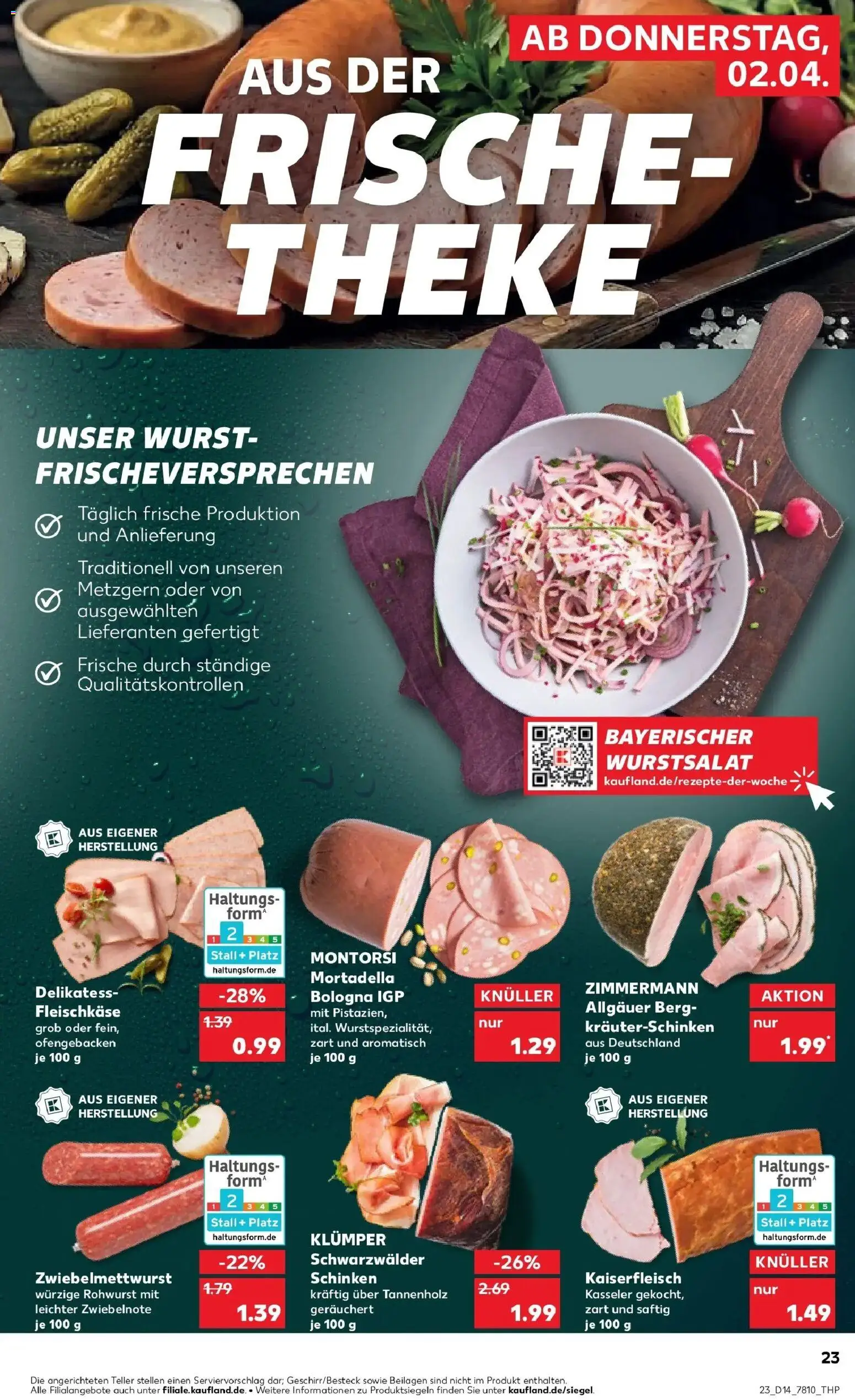 Kaufland Prospekt Neustadt An Der Donau	 – gültig ab 30.03.2026 | Seite: 37 | Produkte: Theke, Wurst, Schinken