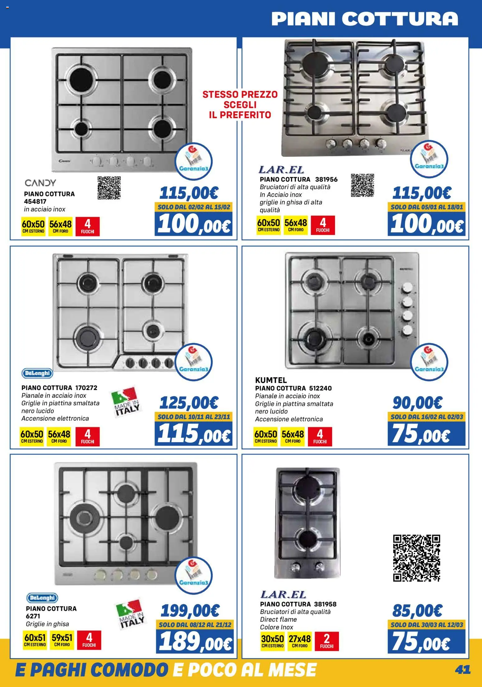 Volantino Orizzonte del 01.11.2025 | Pagina: 41 | Prodotti: Piano cottura