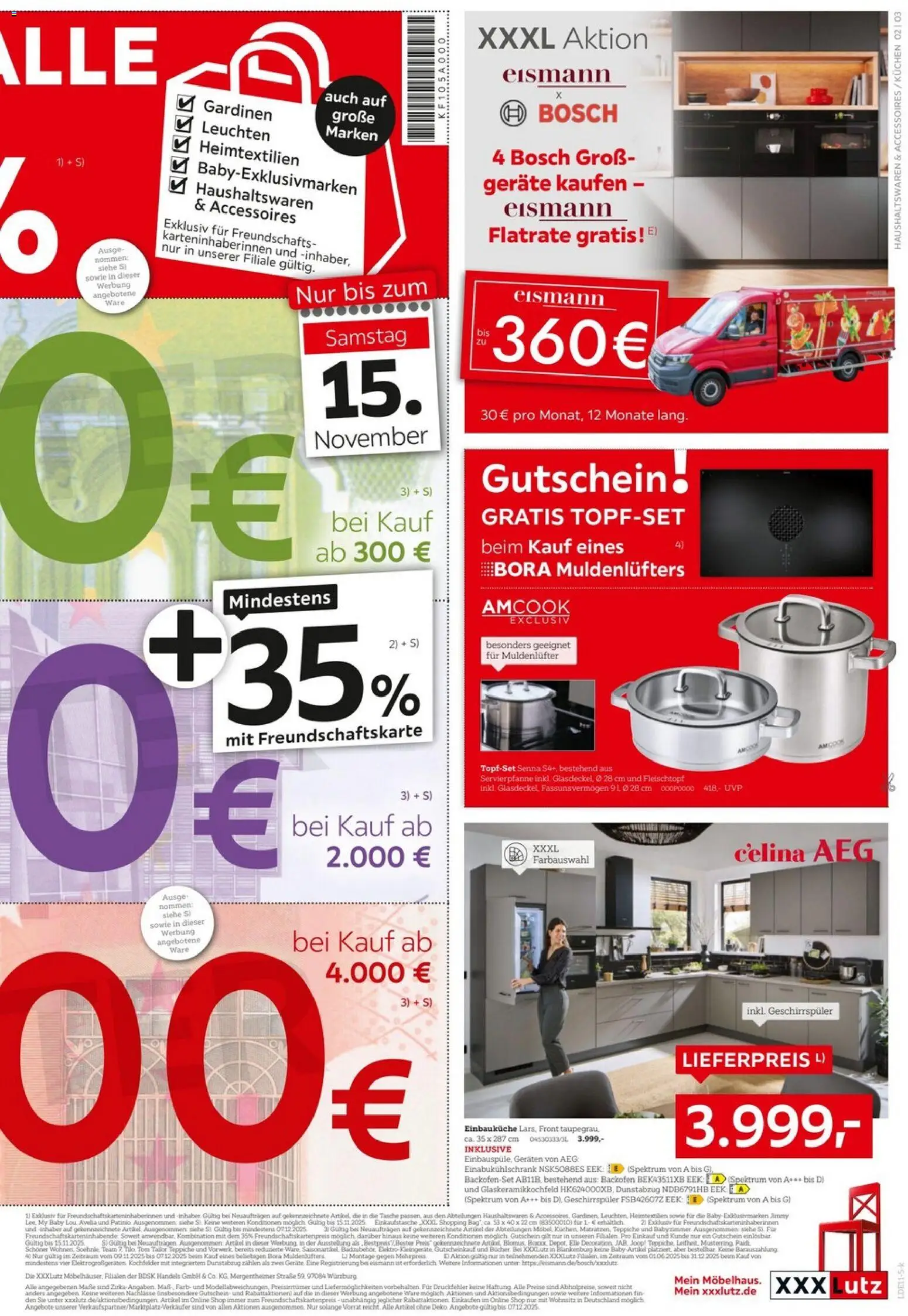 XXXL Lutz - Das gab's noch nie – gültig ab 09.11.2025 | Seite: 3 | Produkte: AEG, Geschirrspüler, Backofen, Dunstabzug