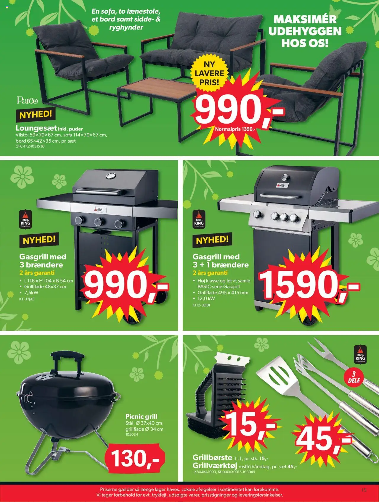 Bigdollar Tilbudsavis gyldig fra 20.06.2025 | Side: 15 | Produkter: Sofa, Bord, Loungesæt, Grill