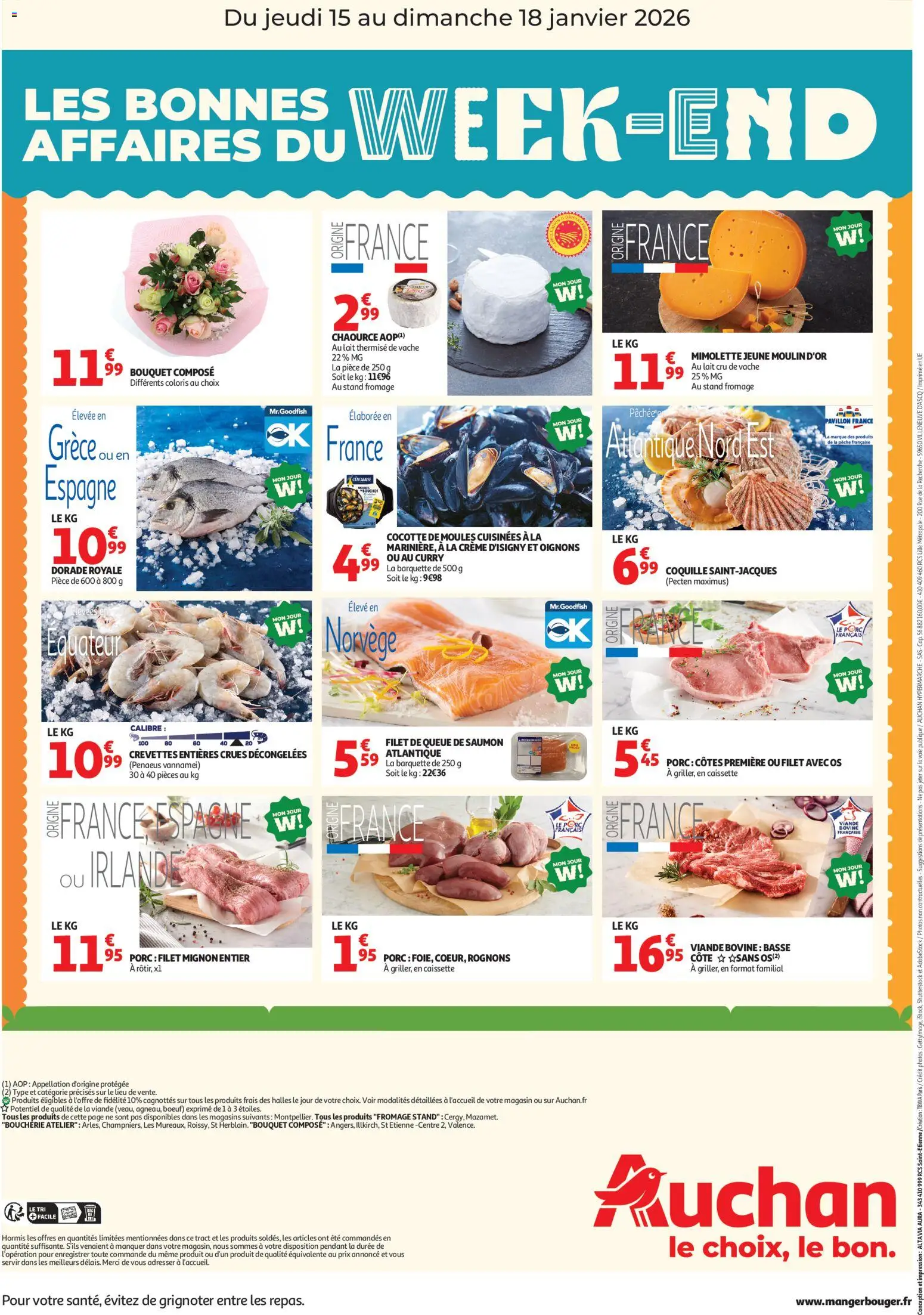 {H1} | Page: 2 | Produits: Pêche, Crevettes, Saumon, Porc filet mignon