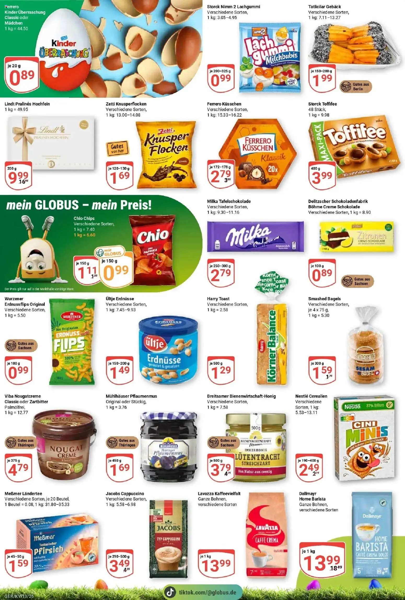 Globus prospekt Gera	 – gültig ab 23.03.2026 | Seite: 4 | Produkte: Schokolade, Dallmayr, Pfirsich, Lindt