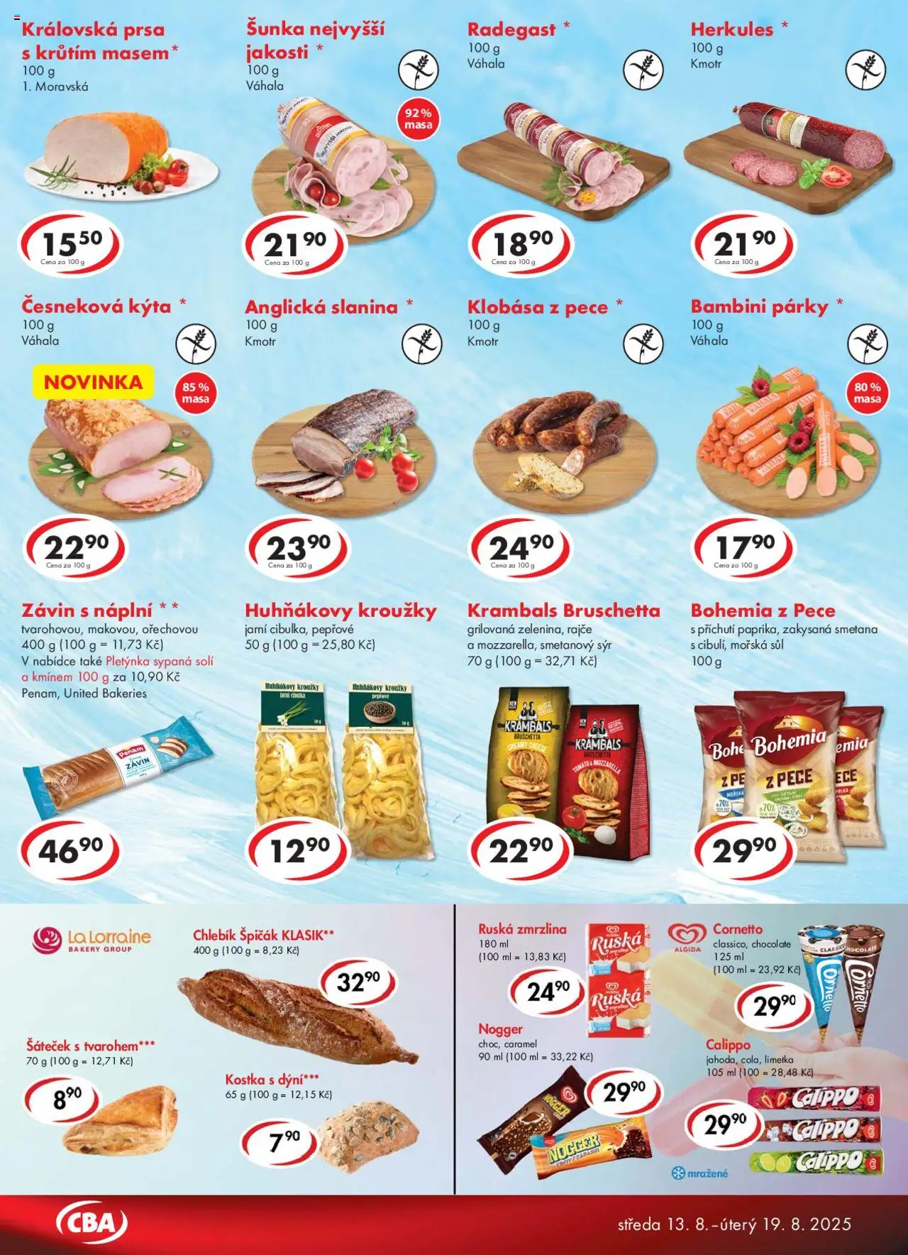 CBA leták - Premium od 13.08.2025 | Strana: 3 | Produkty: Salám, Párky, Mozzarella, Kýta