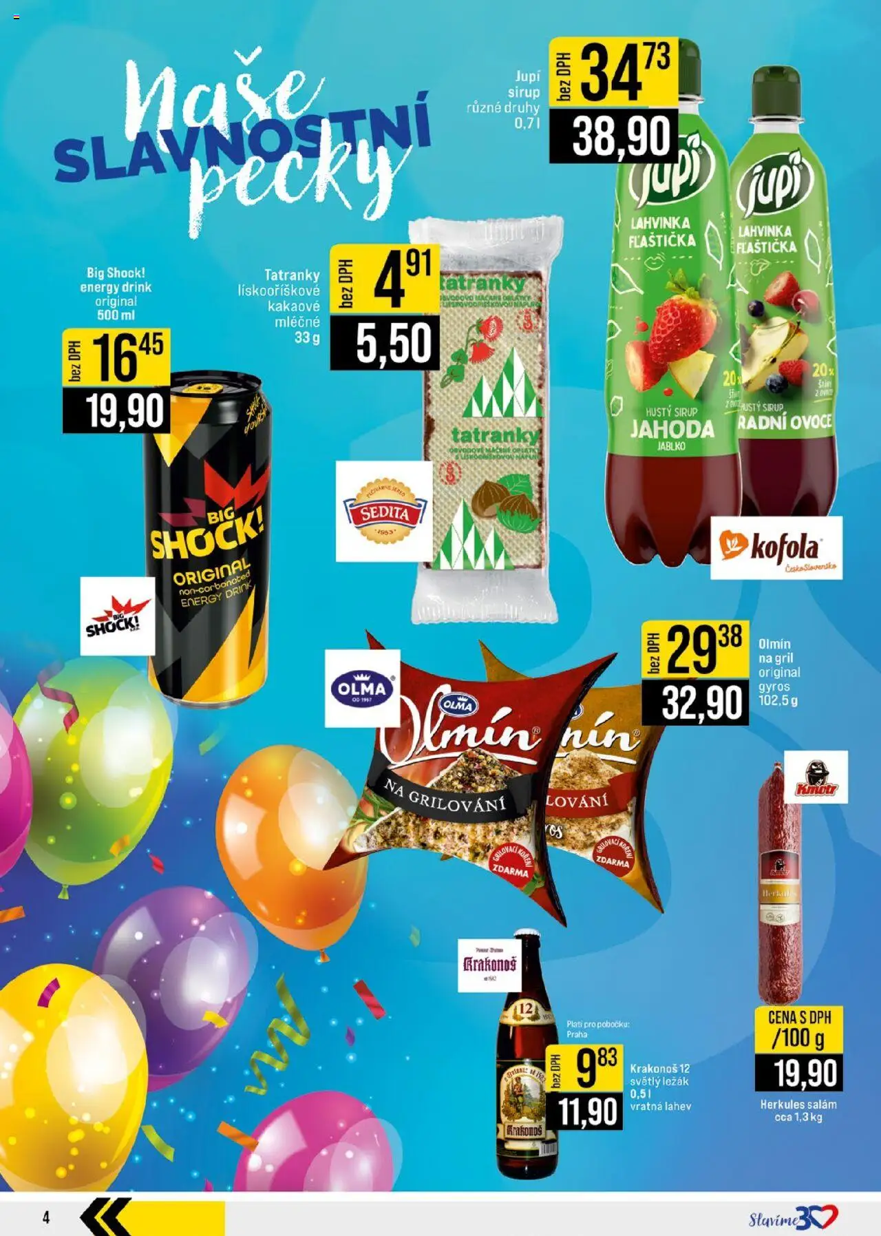Jip leták - Cash & Carry od 13.08.2025 | Strana: 4 | Produkty: Ovoce, Gril, Láhev, Energy drink
