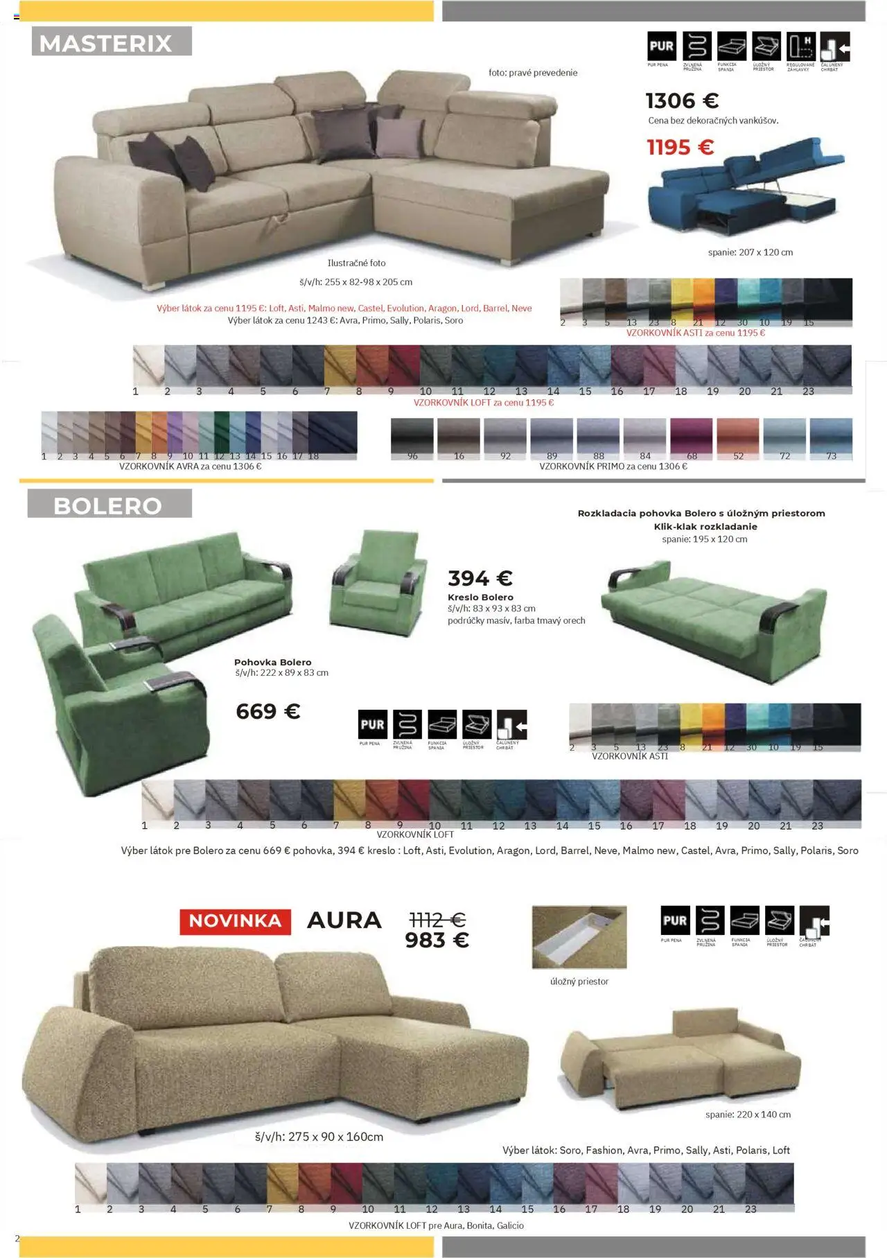 Nové Elpo nábytok akcie – leták je platný od 06.10.2025 | Strana: 2 | Produkty: Rozkladacia pohovka, Pohovka