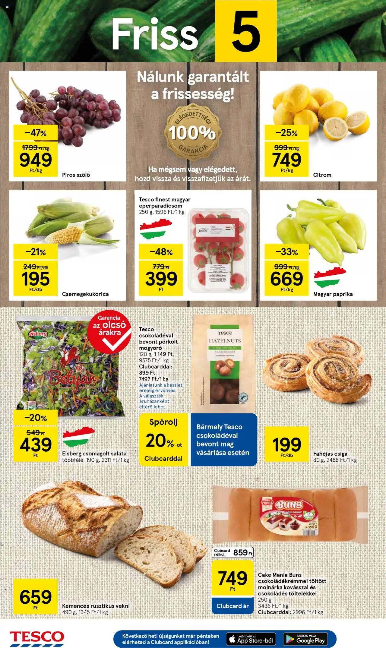 Tesco akciós ujság - amely érvényes a következő dátumtól: 28.08.2025 | Oldal: 2 | Termékek: Szőlő, Csemegekukorica, Mogyoró, Saláta