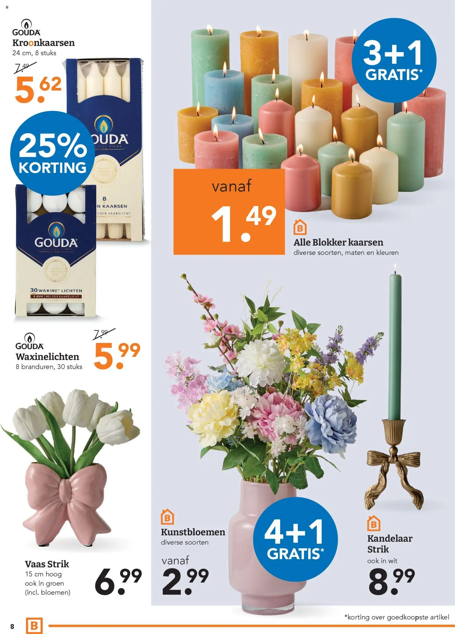 {H1} | Pagina: 8 | Producten: Bloemen, Kaarsen, Ciseaux, Vaas