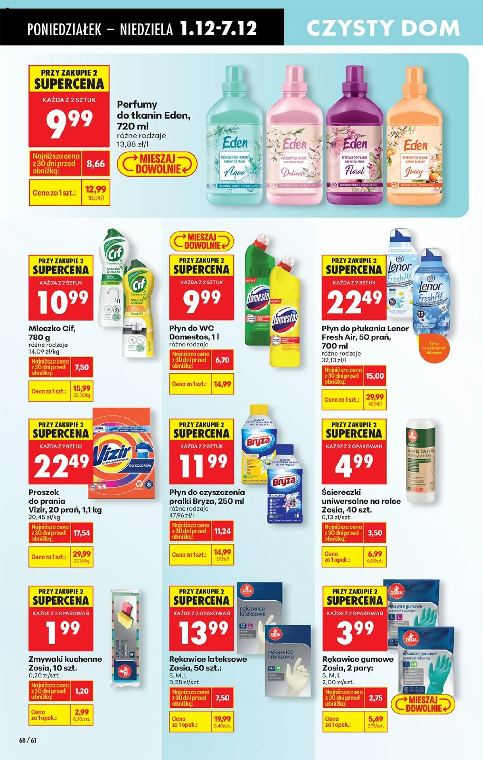 Biedronka gazetka od 01.12.2025 | Strona: 78 | Produkty: Rękawice lateksowe, Domestos, Perfumy, Detergent