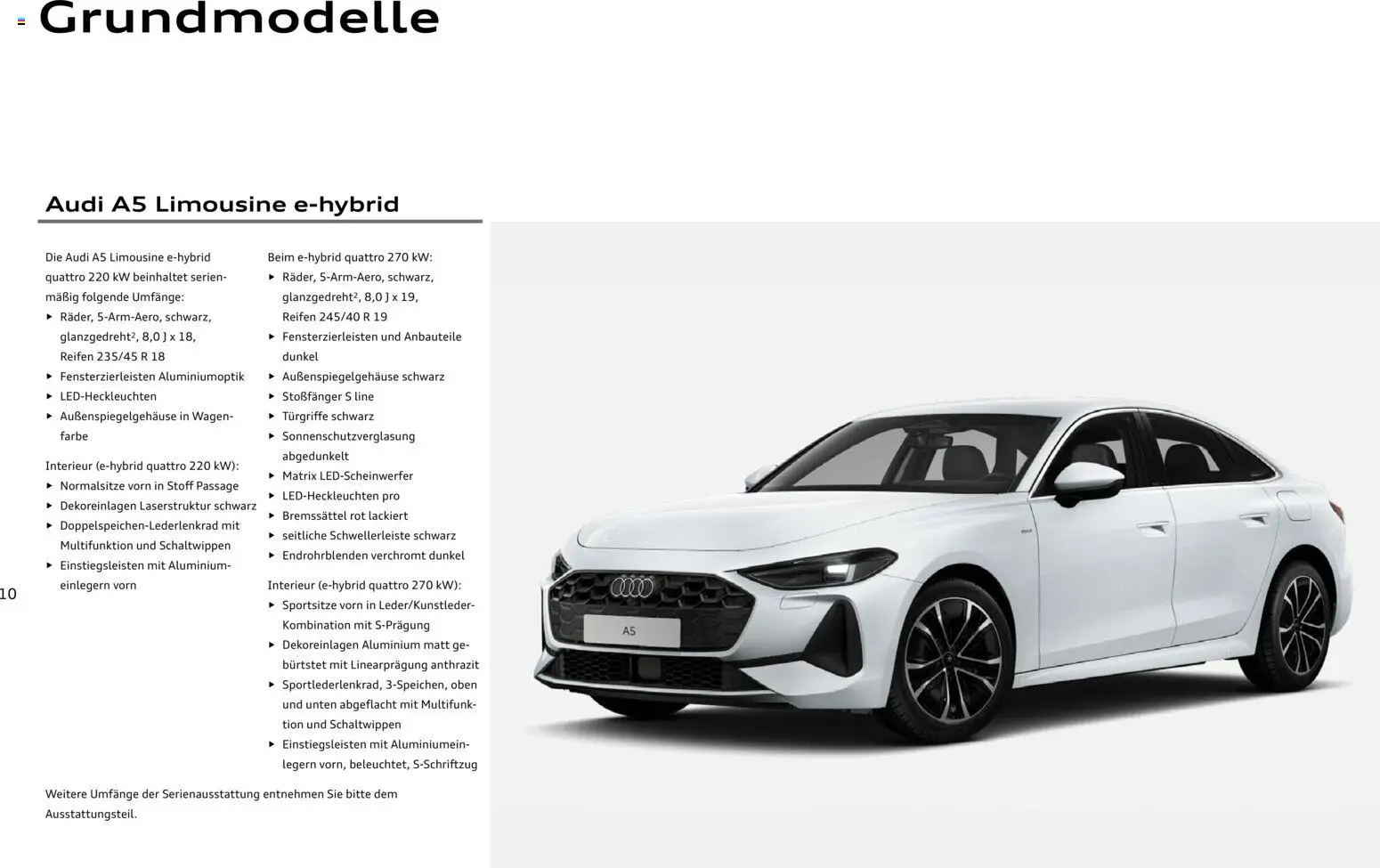 Audi A5 – gültig ab 28.10.2025 | Seite: 10