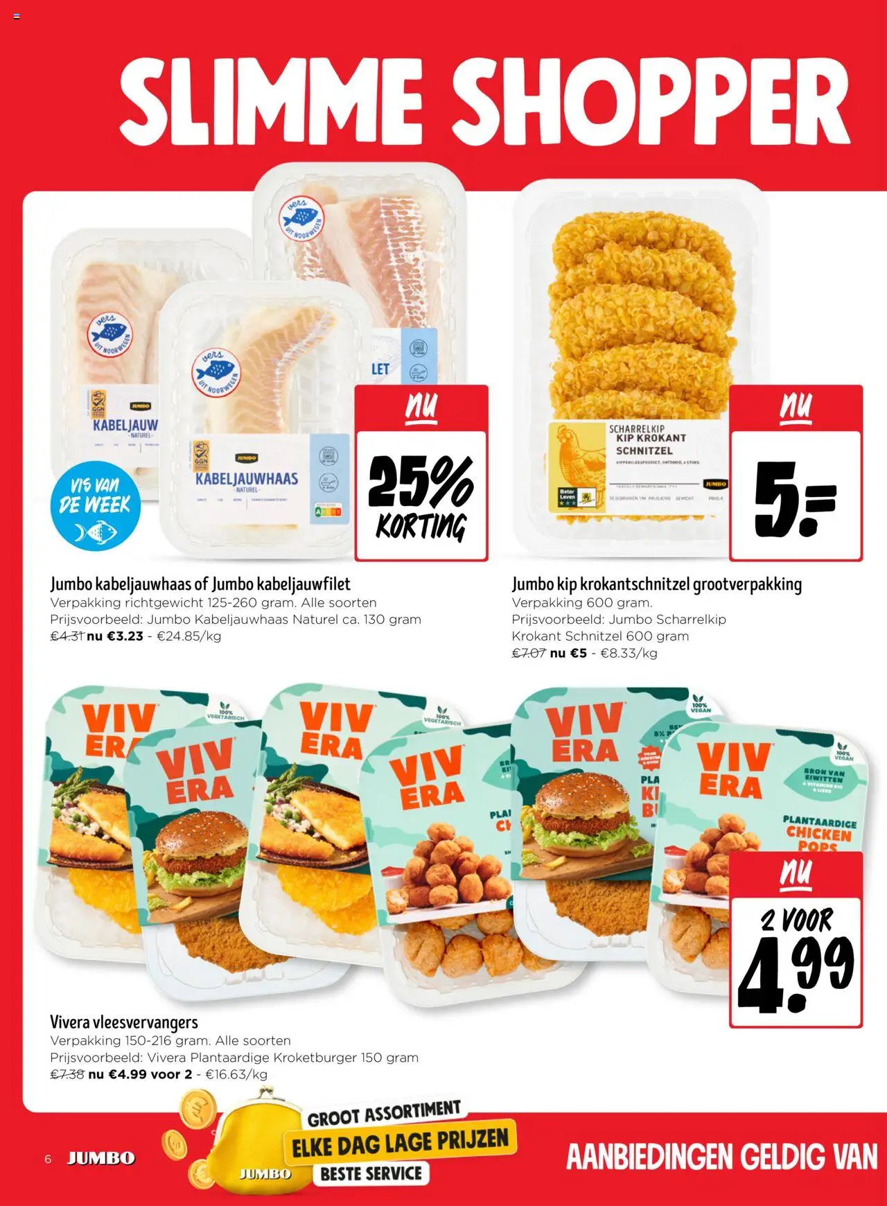  | Pagina: 6 | Producten: Schnitzel, Vis, Gewicht, Kip