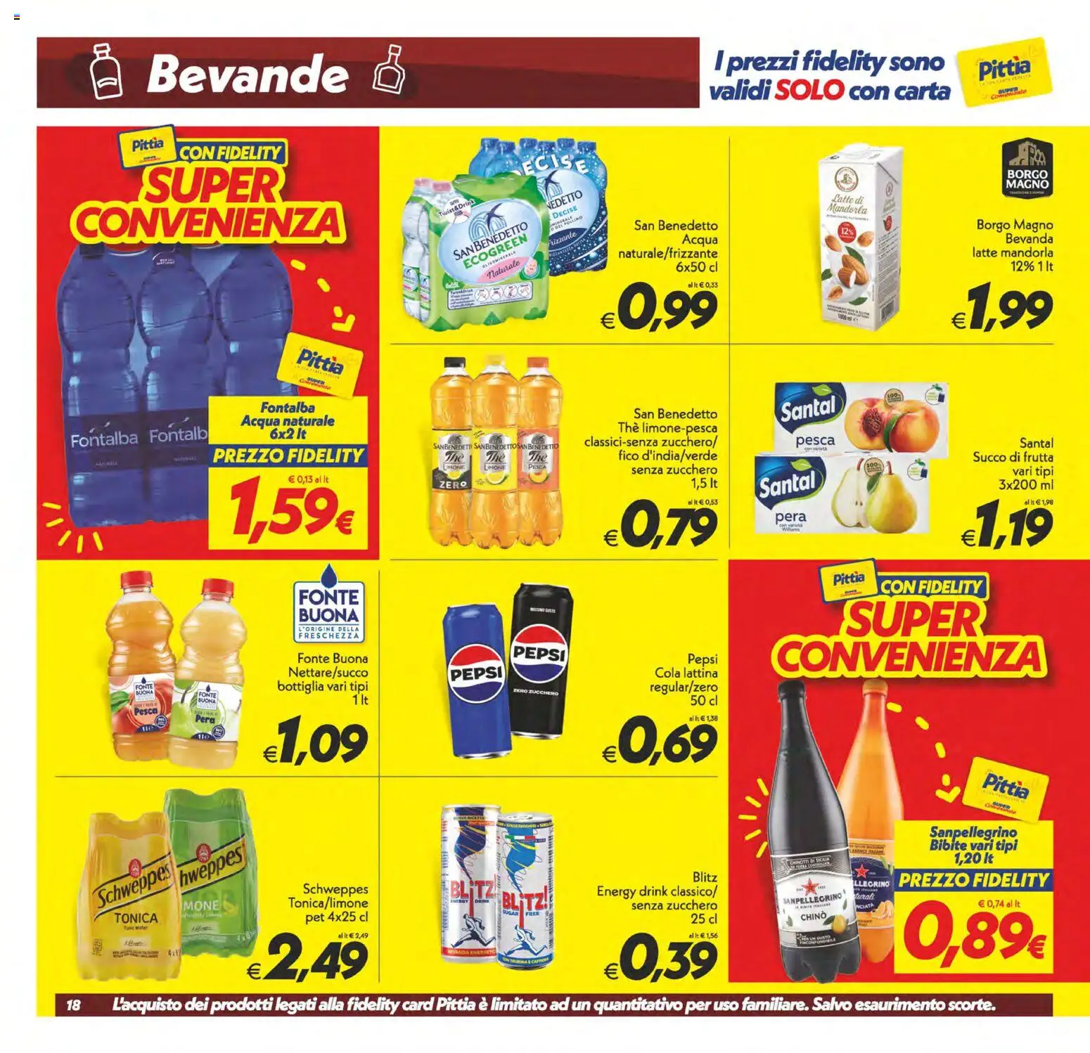Volantino SuperConveniente del 17.04.2026 | Pagina: 18 | Prodotti: Succo, Acqua, Frutta, Bottiglia