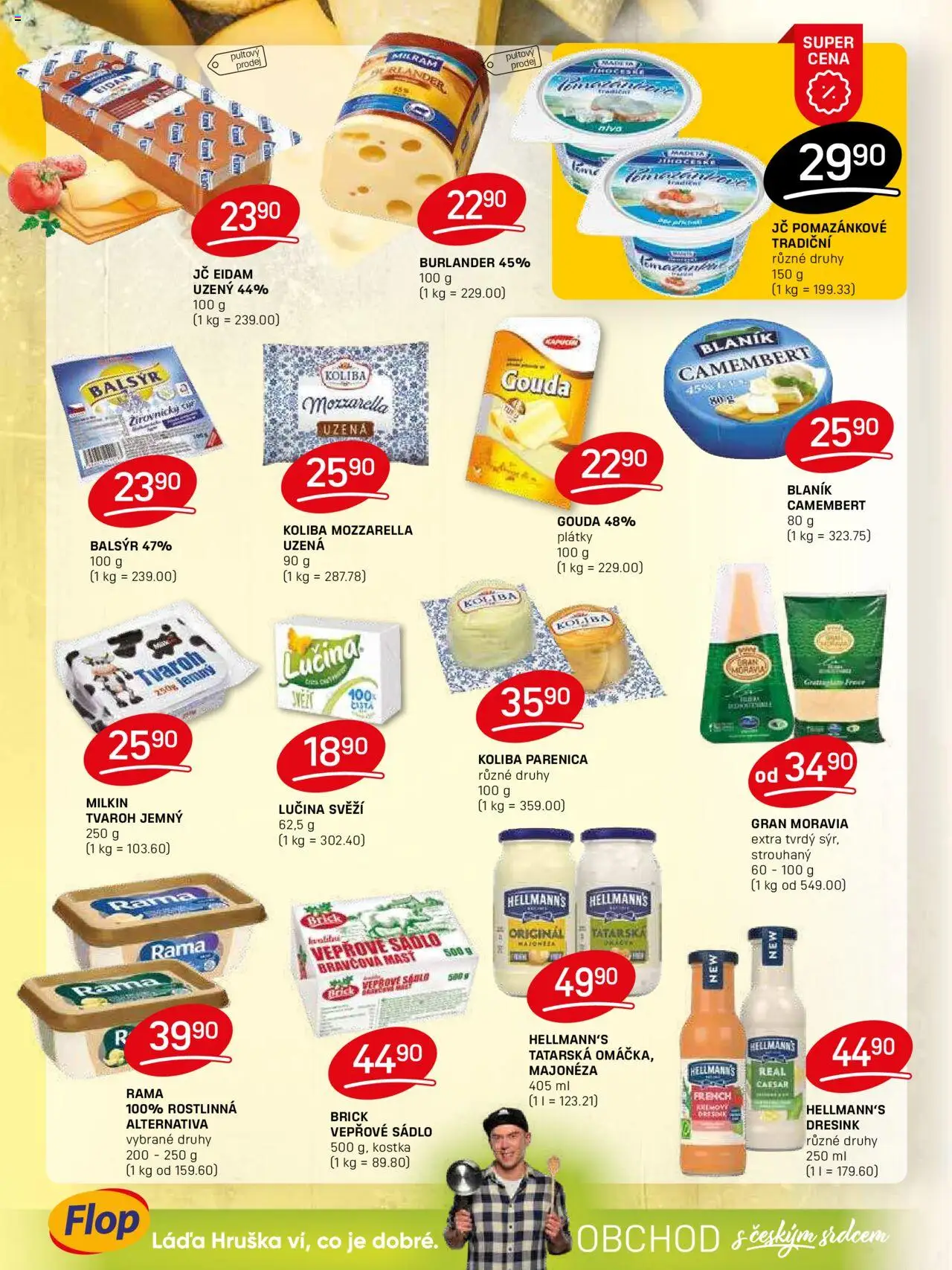 Flop leták od 01.10.2025 | Strana: 4 | Produkty: Lučina, Rama, Hellmann's, Mozzarella