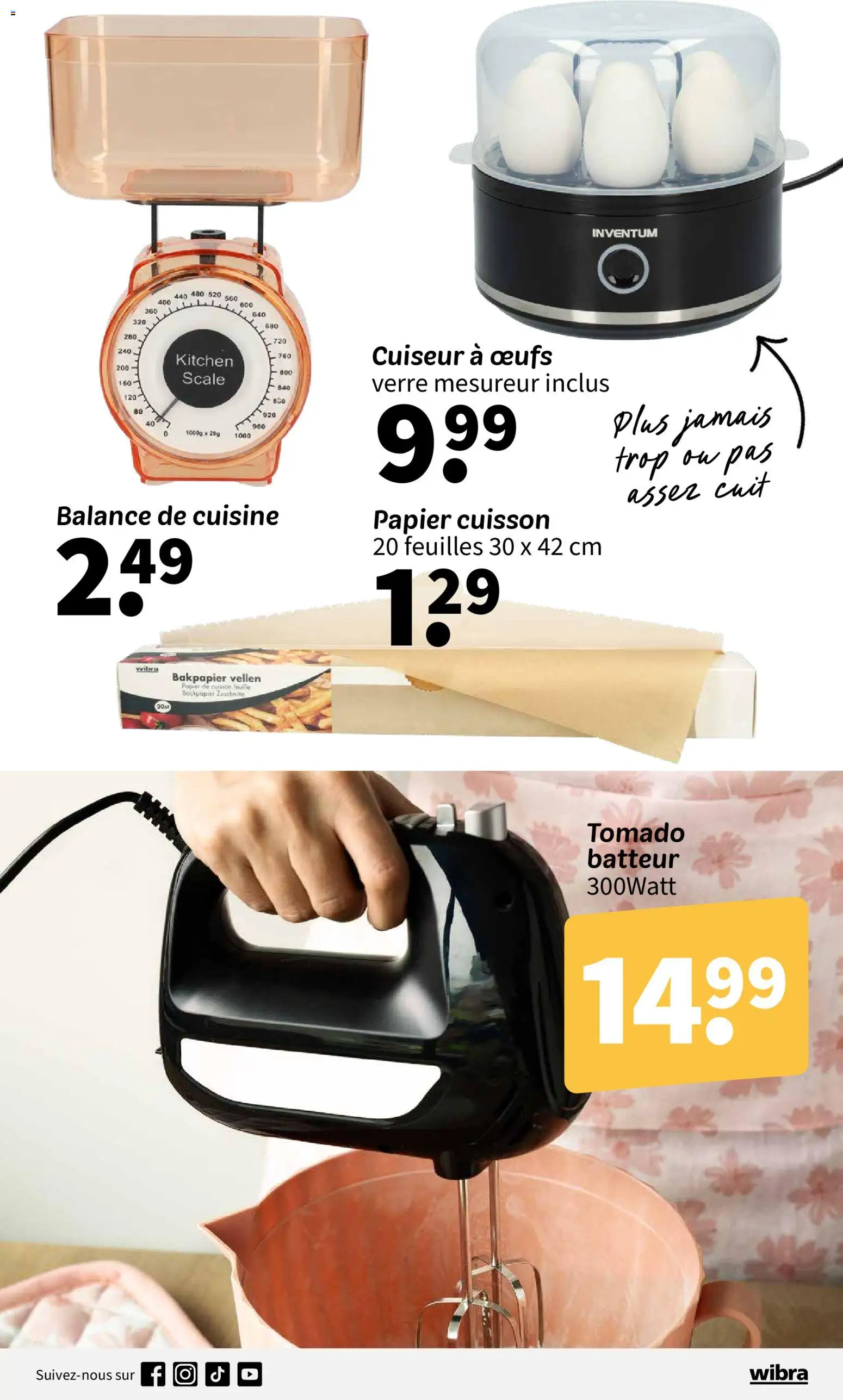 {H1} | Page: 3 | Produits: Batteur, Cuiseur, Verre mesureur, Œufs