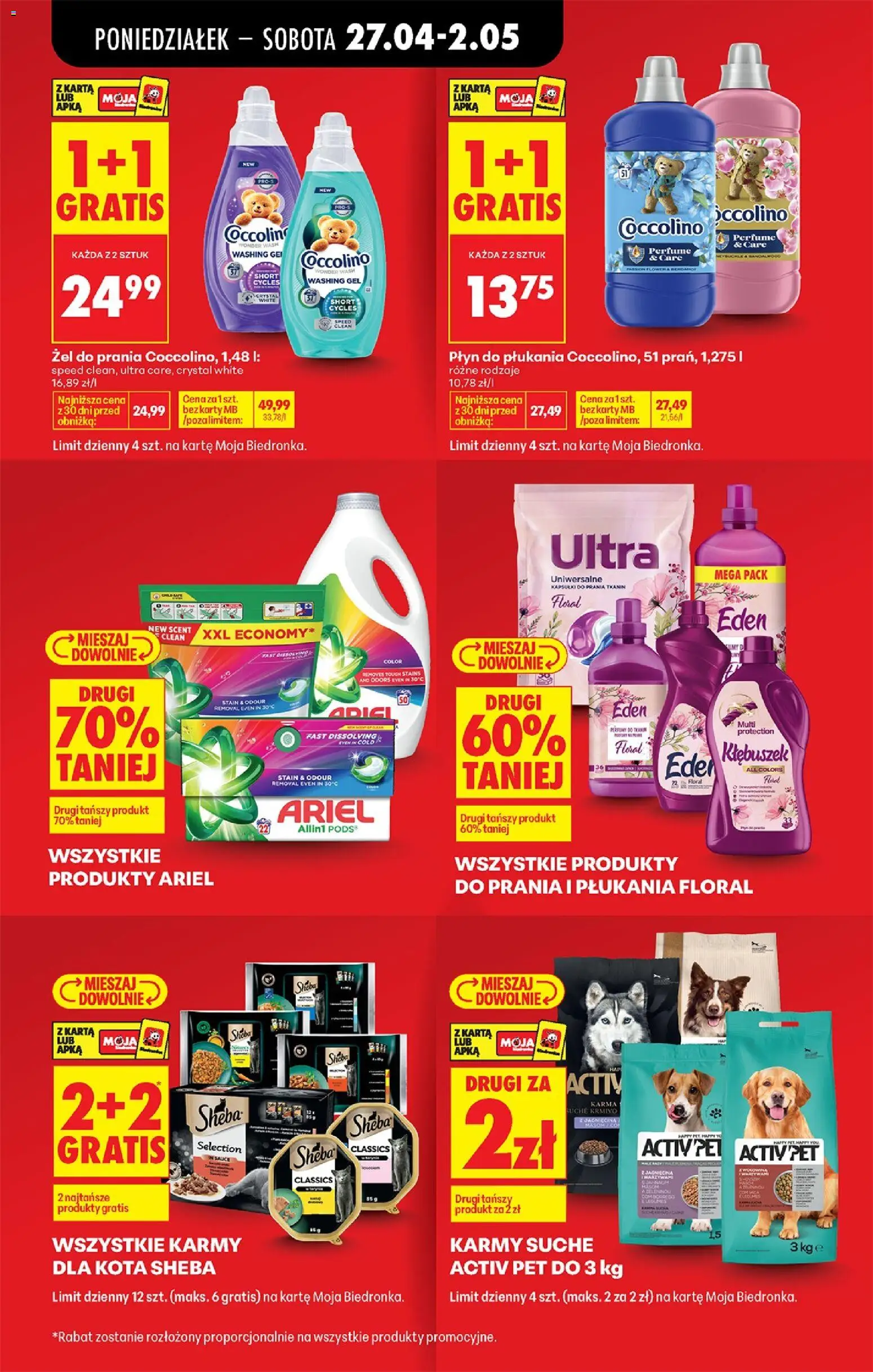 Biedronka Polsko leták od 27.04.2026 | Strana: 35 | Produkty: Coccolino, Ariel, Sheba