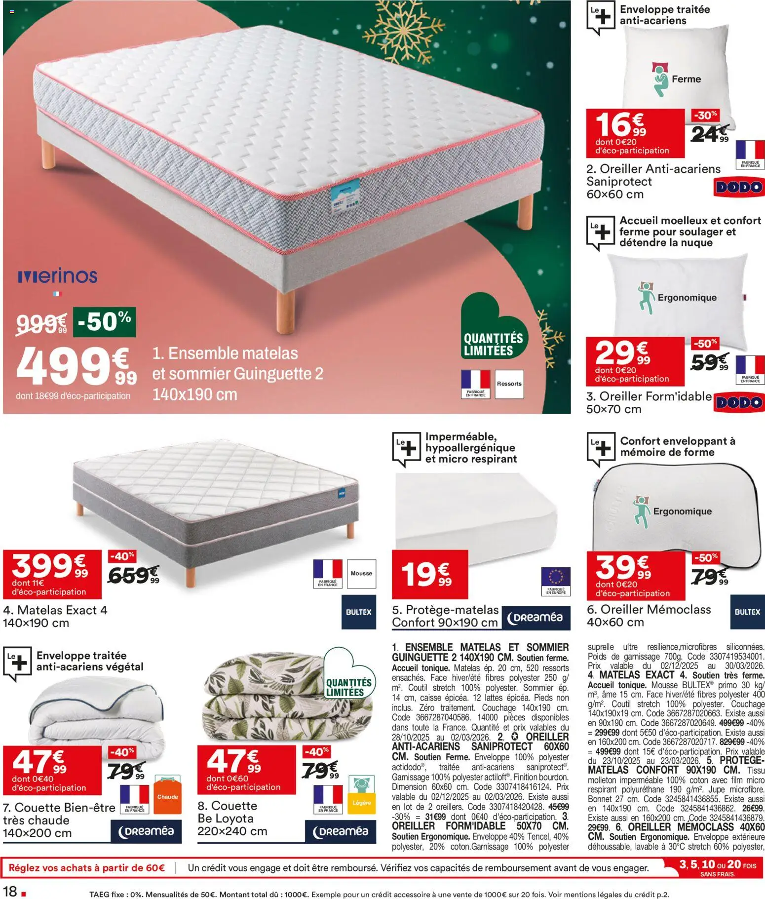 {H1} | Page: 18 | Produits: Bonnet, Coton, Matelas, Couette