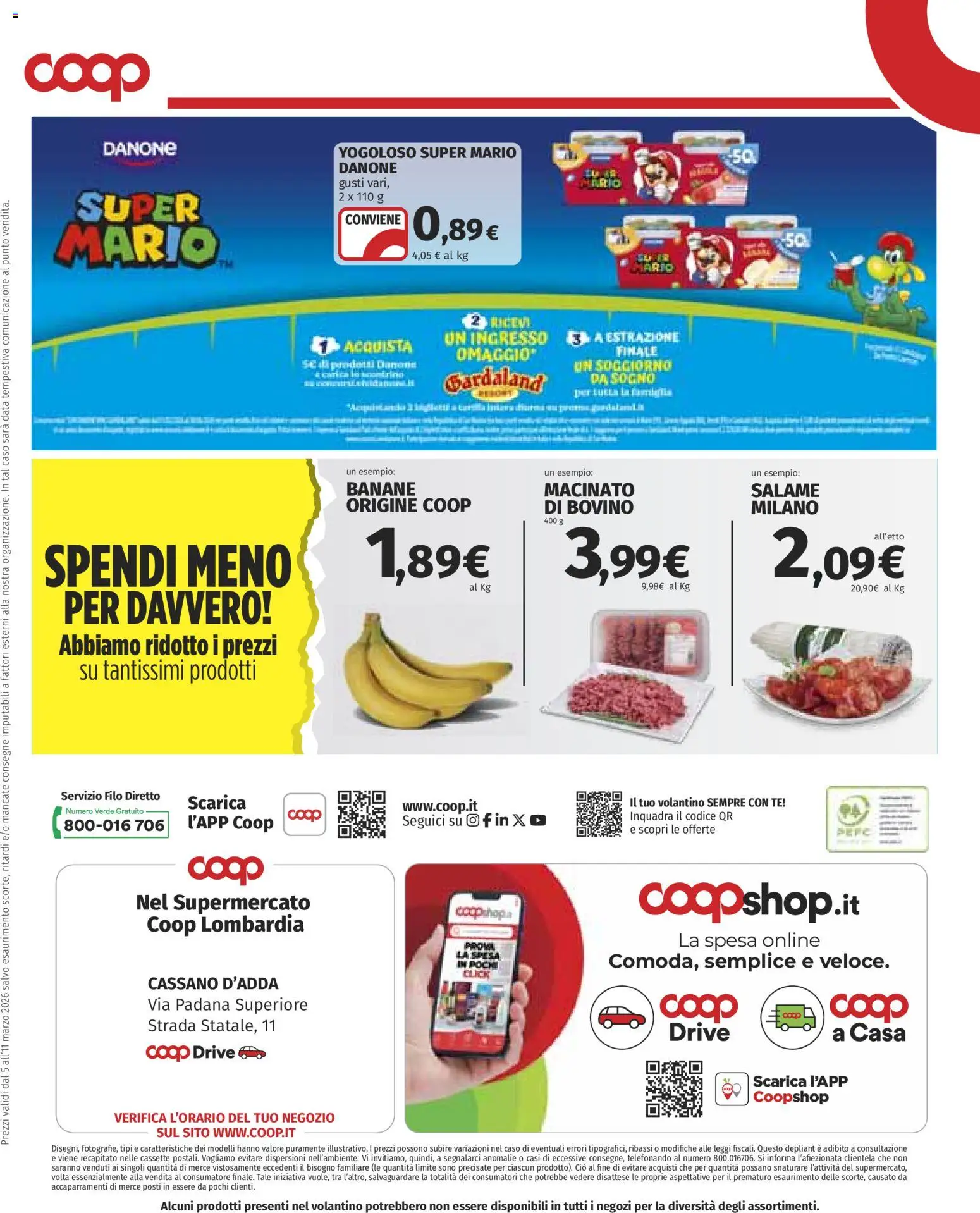 Volantino COOP del 05.03.2026 | Pagina: 36 | Prodotti: Banane, Tè, Data, Macinato