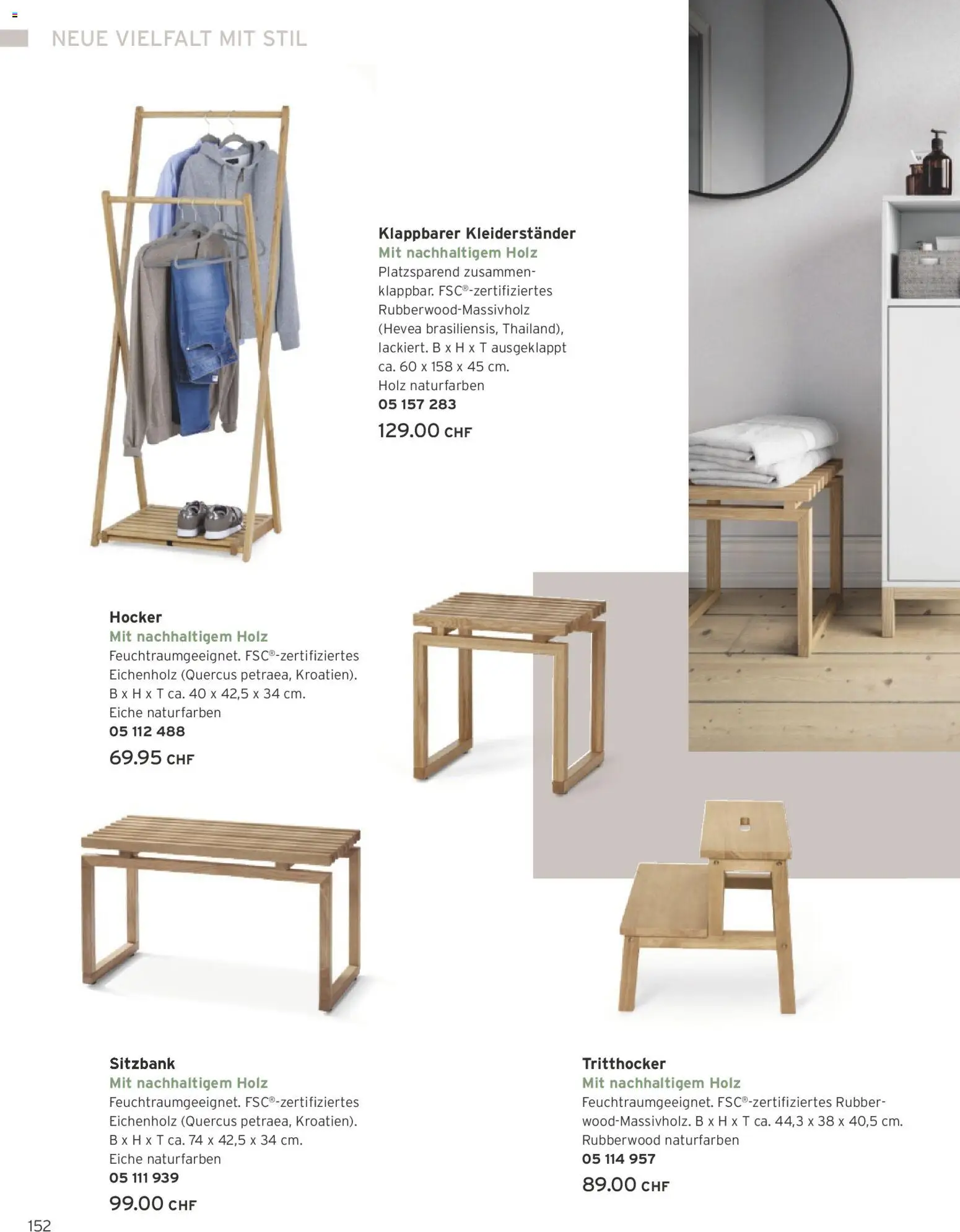 Tchibo Aktionen – gültig ab 01.11.2025 | Seite: 152 | Produkte: Hocker, Sitzbank, Kleiderständer