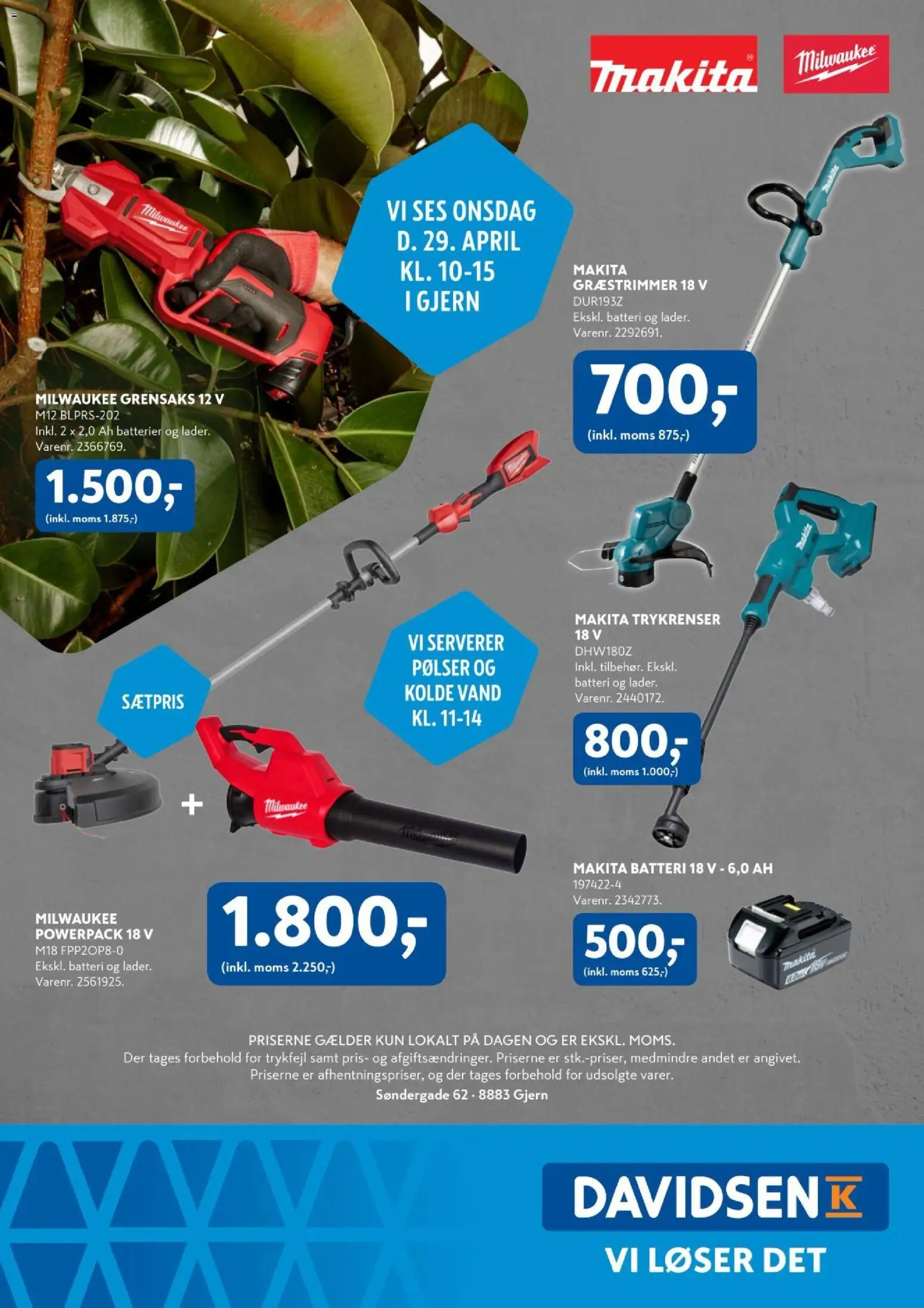 Davidsen tilbudsavis – gyldig fra 29.04.2026 | Side: 16 | Produkter: Pølser, Batterier, Batteri