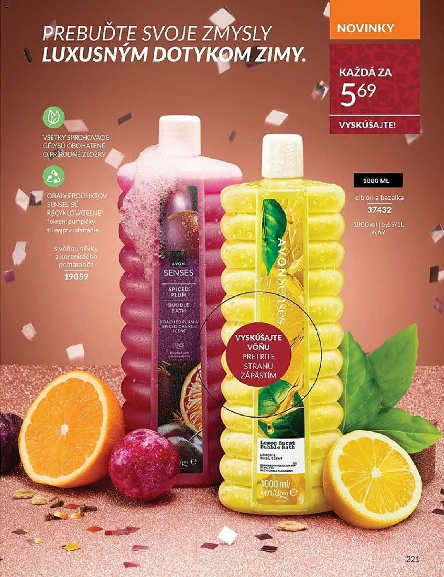 Nové Avon akcie – leták je platný od 01.11.2025 | Strana: 221 | Produkty: Slivky