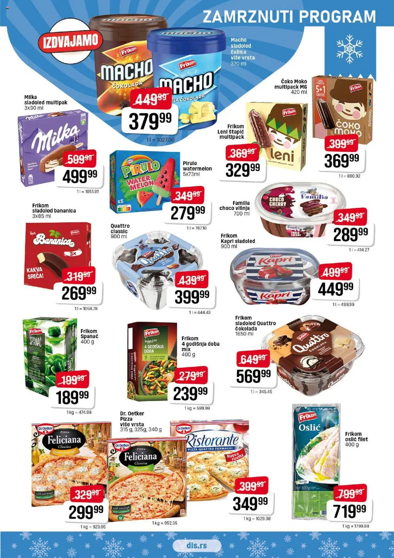 DIS katalog - važi od 14.08.2025 | Strana: 5 | Proizvode: Sladoled, Višnja, Dr. Oetker, Čokolada