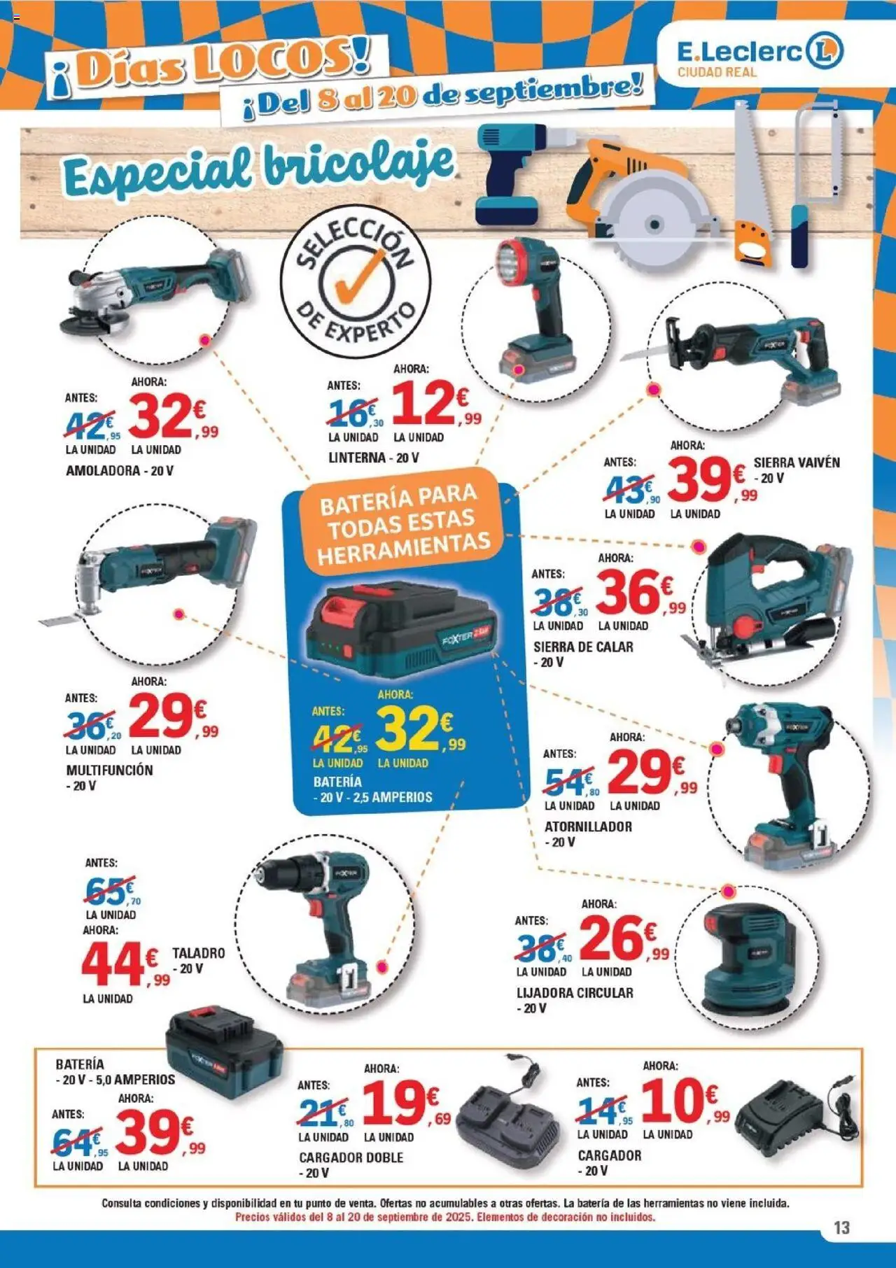 E.Leclerc folleto │ válido desde el 08.09.2025 | Página: 13 | Productos: Batería