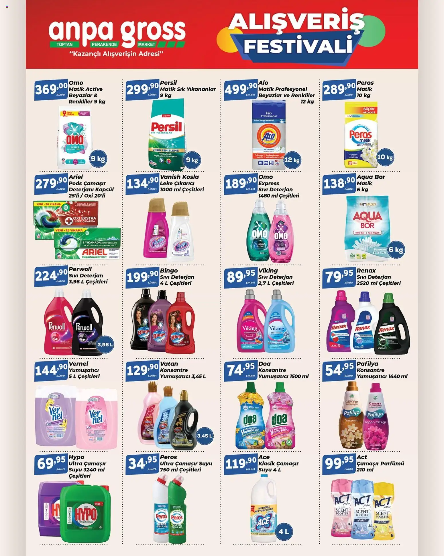 Anpa Gross Temizlikten hijyene, kişisel bakımdan konfora - 01.11.2025 tarihinden itibaren geçerlidir | Sayfa: 2 | Ürünler: Yumuşatıcı, Leke çıkarıcı, Deterjan, Yasemin