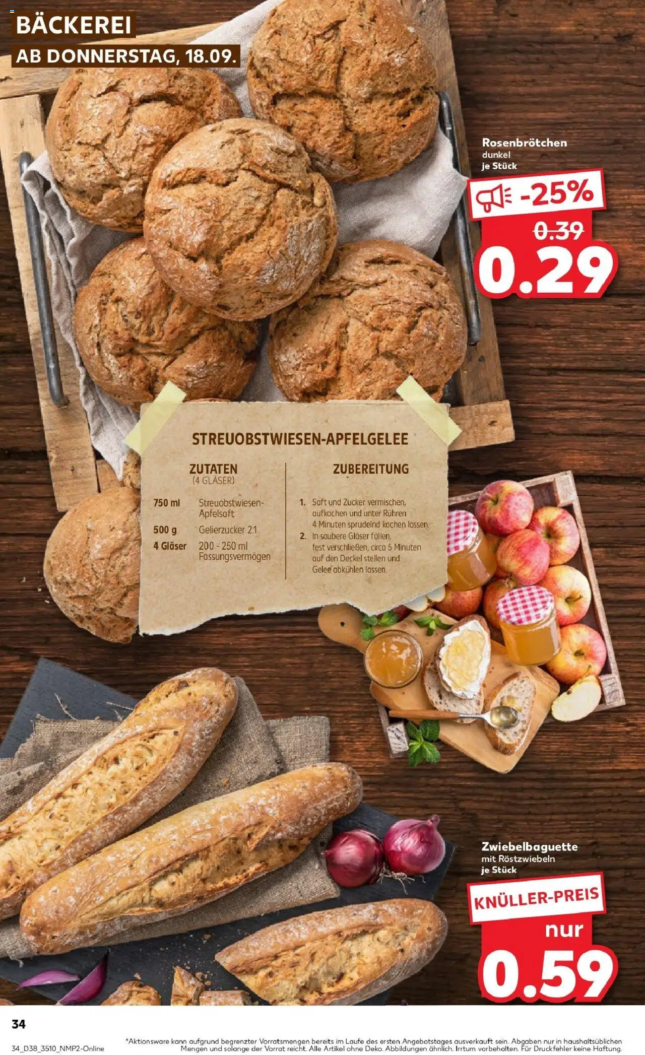 Kaufland prospekt Zeitz	 – gültig ab 21.09.2025 | Seite: 34 | Produkte: Gelierzucker, Bäckerei, Apfelsaft, Saft