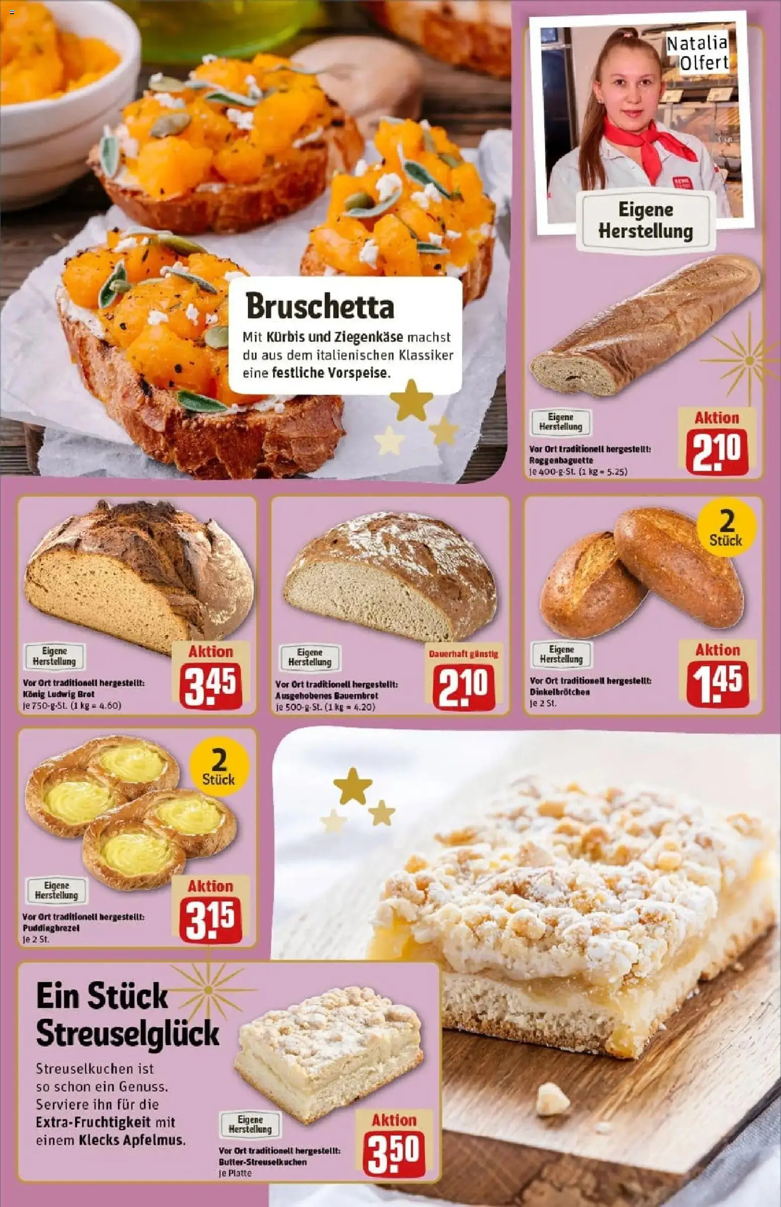 Rewe prospekt Rodgau/Dudenhofen	 – gültig ab 23.11.2025 | Seite: 14 | Produkte: Ziegenkäse, Baguette, Kürbis, Brot