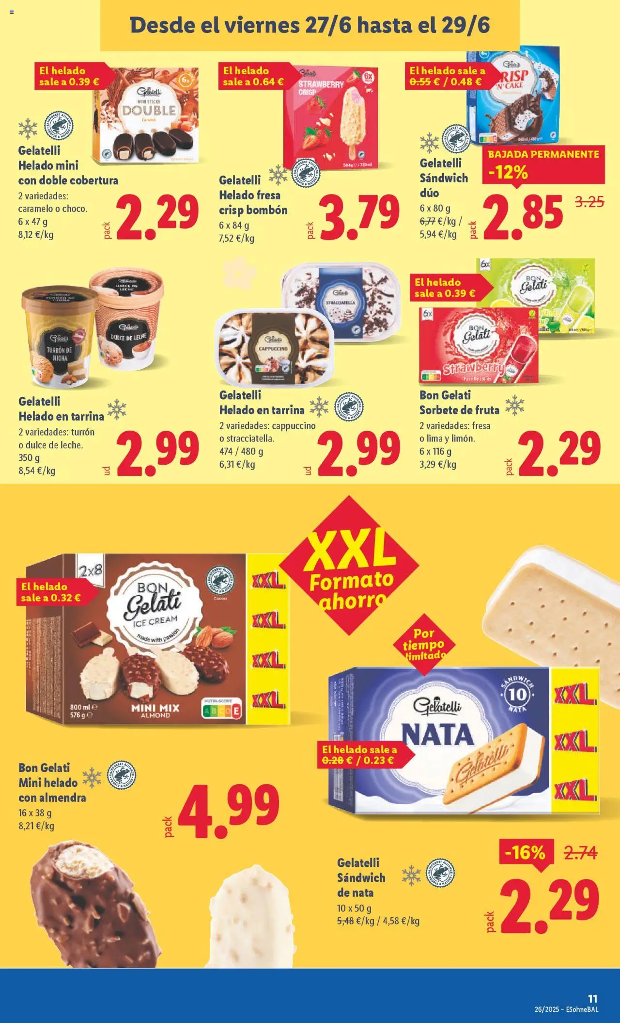 Lidl catálogo MAD │ válido desde el 23.06.2025 | Página: 19 | Productos: Lima, Leche, Helado
