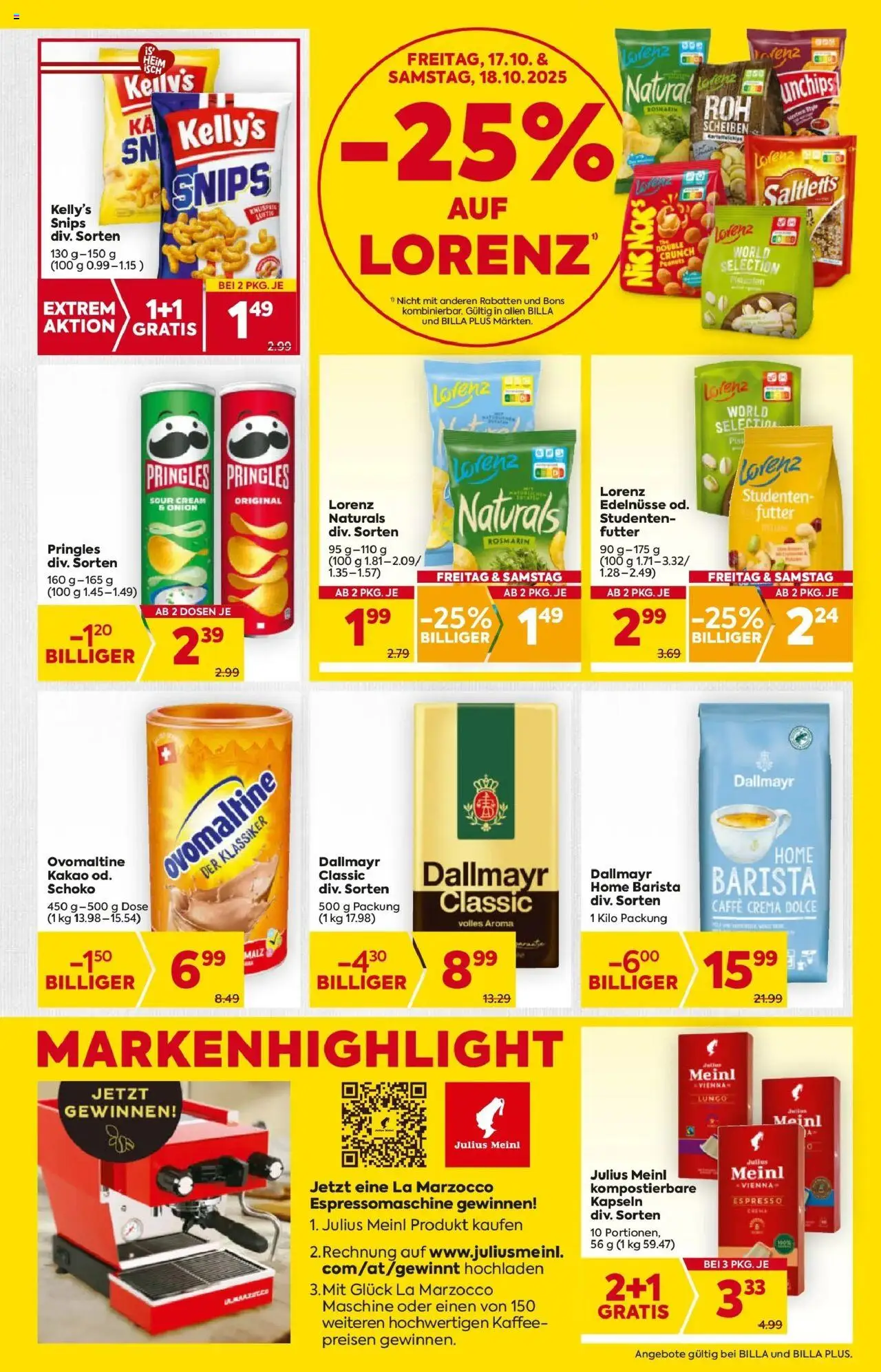 Billa Flugblatt - Kitzbuehel, Zell Am Ziller, Brixlegg gültig ab 16.10.2025 | Seite: 19 | Produkte: Kaffee