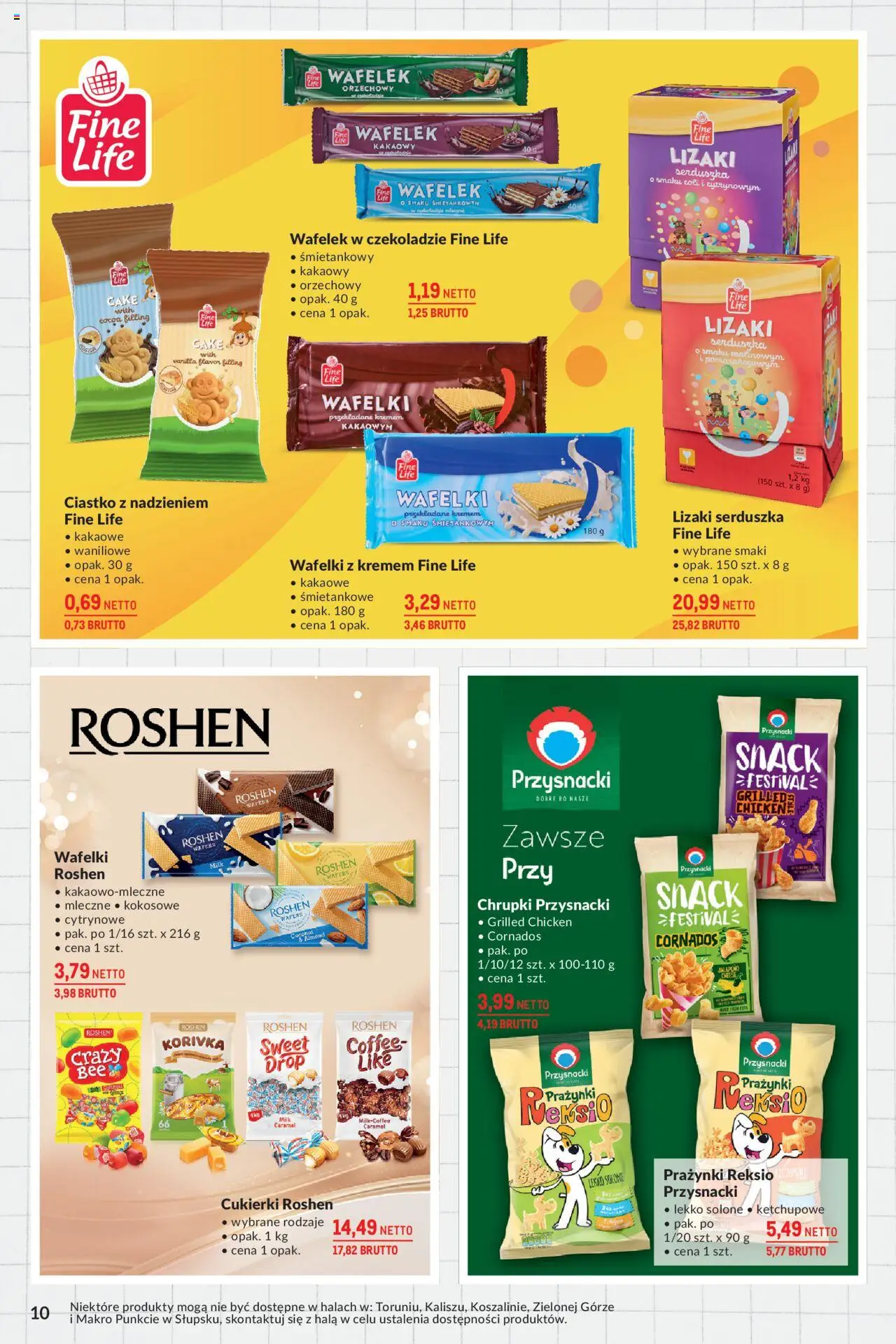 Makro Gazetka - Katalog Back to School od 19.08.2025 | Strona: 10 | Produkty: Cukierki roshen, Chrupki, Lizaki, Cukierki