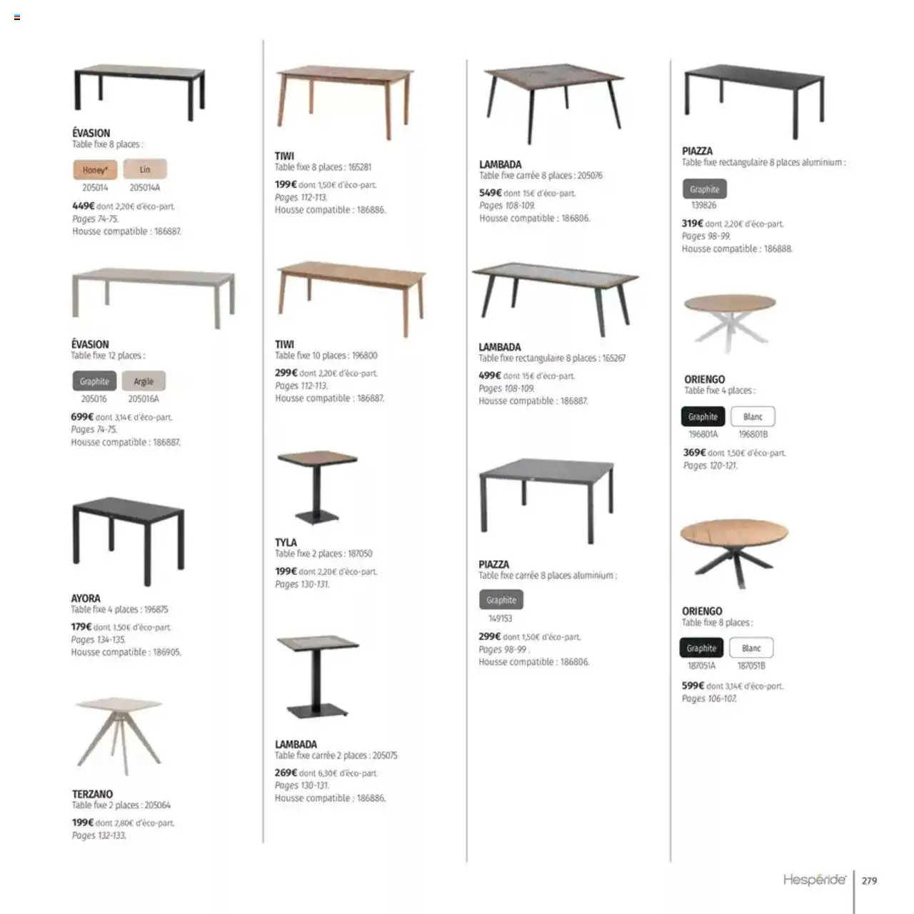  | Page: 279 | Produits: Argile, Table