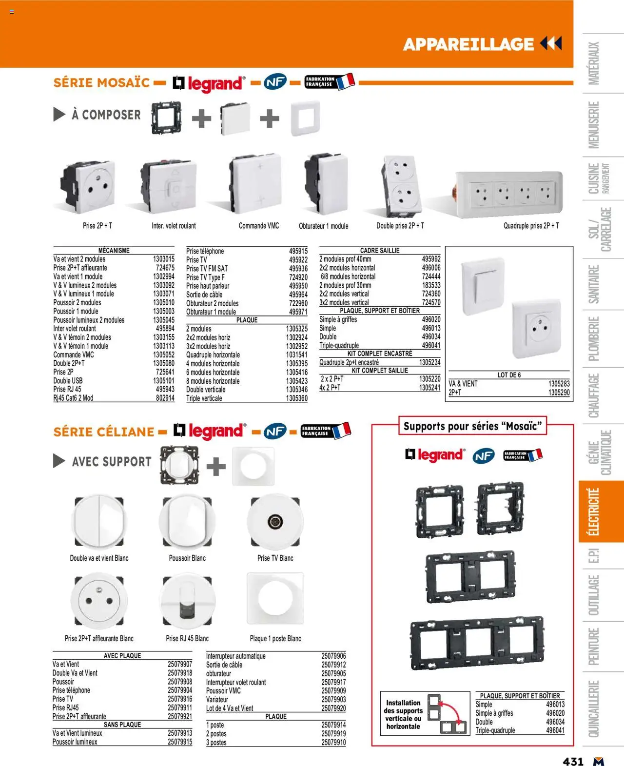  | Page: 431 | Produits: Téléphone, USB, Interrupteur, Prise