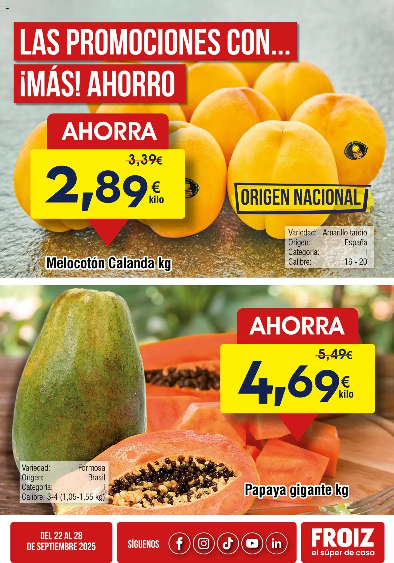 Froiz Oferta semanal │ válido desde el 22.09.2025 | Página: 1