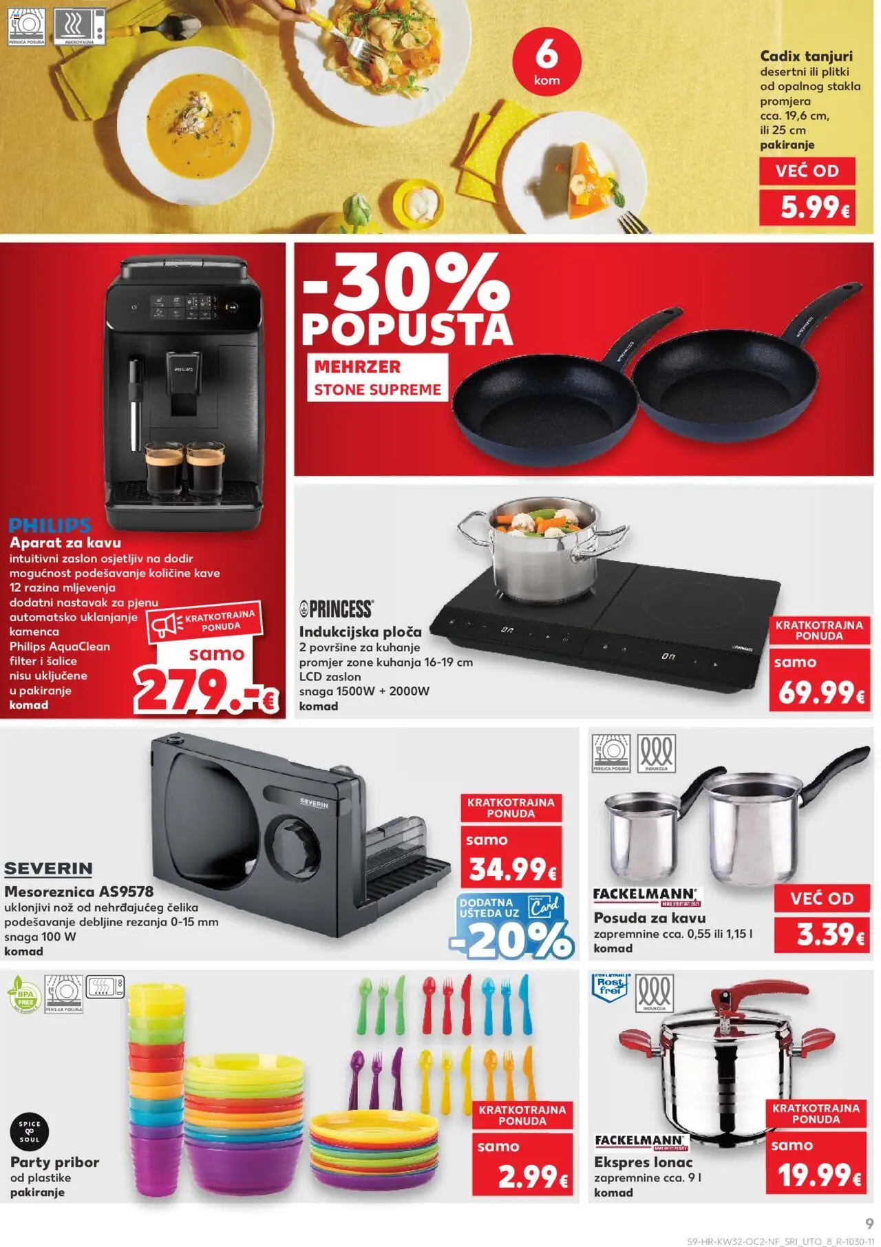 Kaufland katalog | vrijedi od 06.08.2025 | Stranica: 9 | Proizvodi: Perilica posuđa, Mesoreznica, Indukcijska ploča, Nož