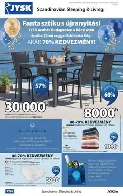 JYSK akciós újság - amely érvényes a következő dátumtól: 22.04.2026