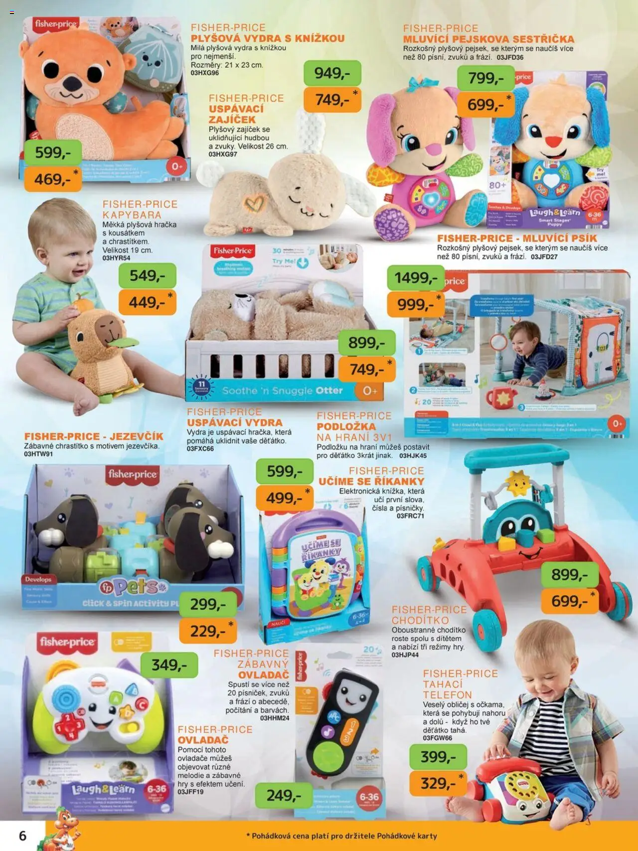 Dráčik leták od 03.10.2025 | Strana: 6 | Produkty: Fisher price, Telefon, Mila, Karty