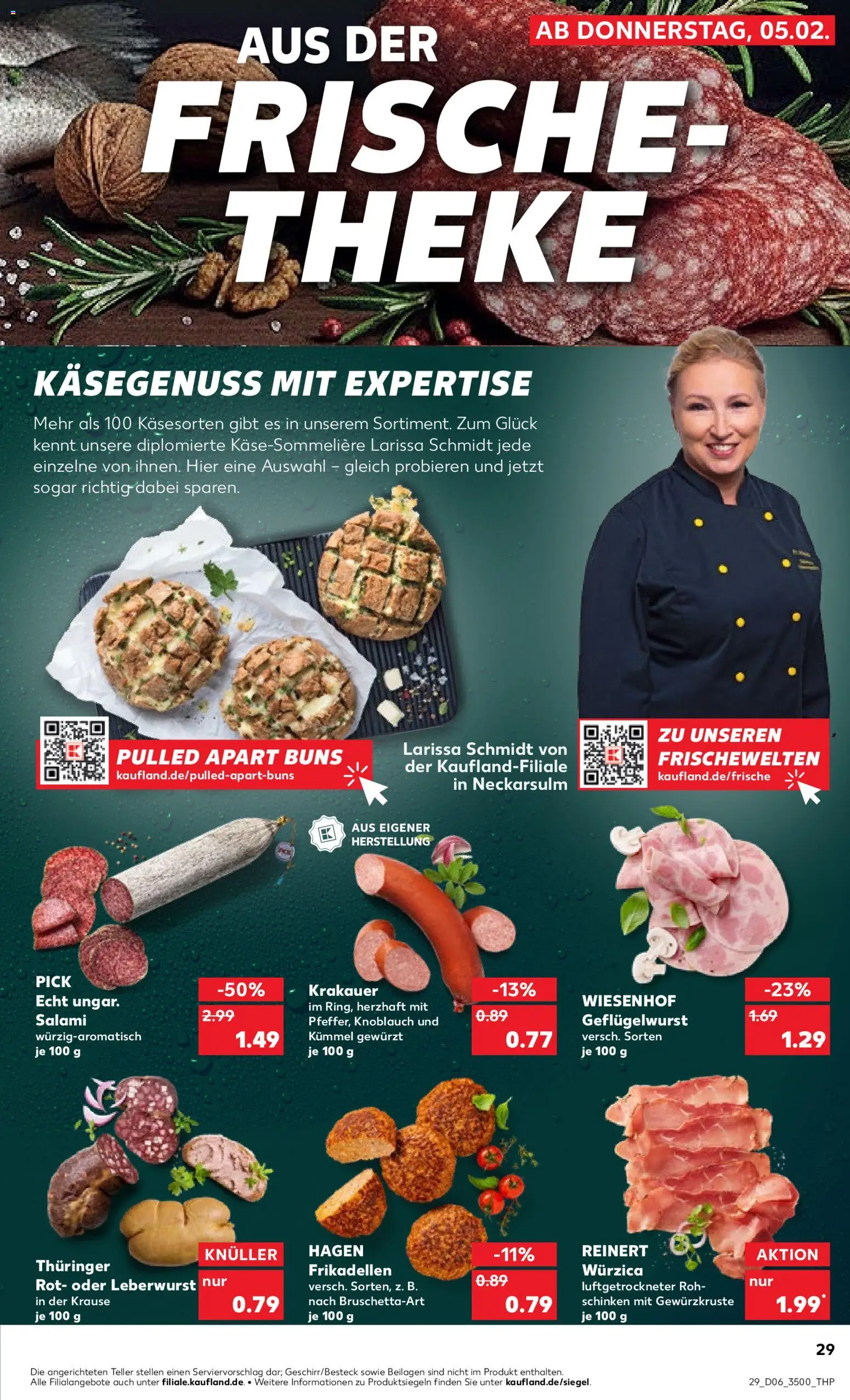 Kaufland prospekt Jena	 – gültig ab 05.02.2026 | Seite: 29 | Produkte: Theke, Knoblauch, Salami, Schinken