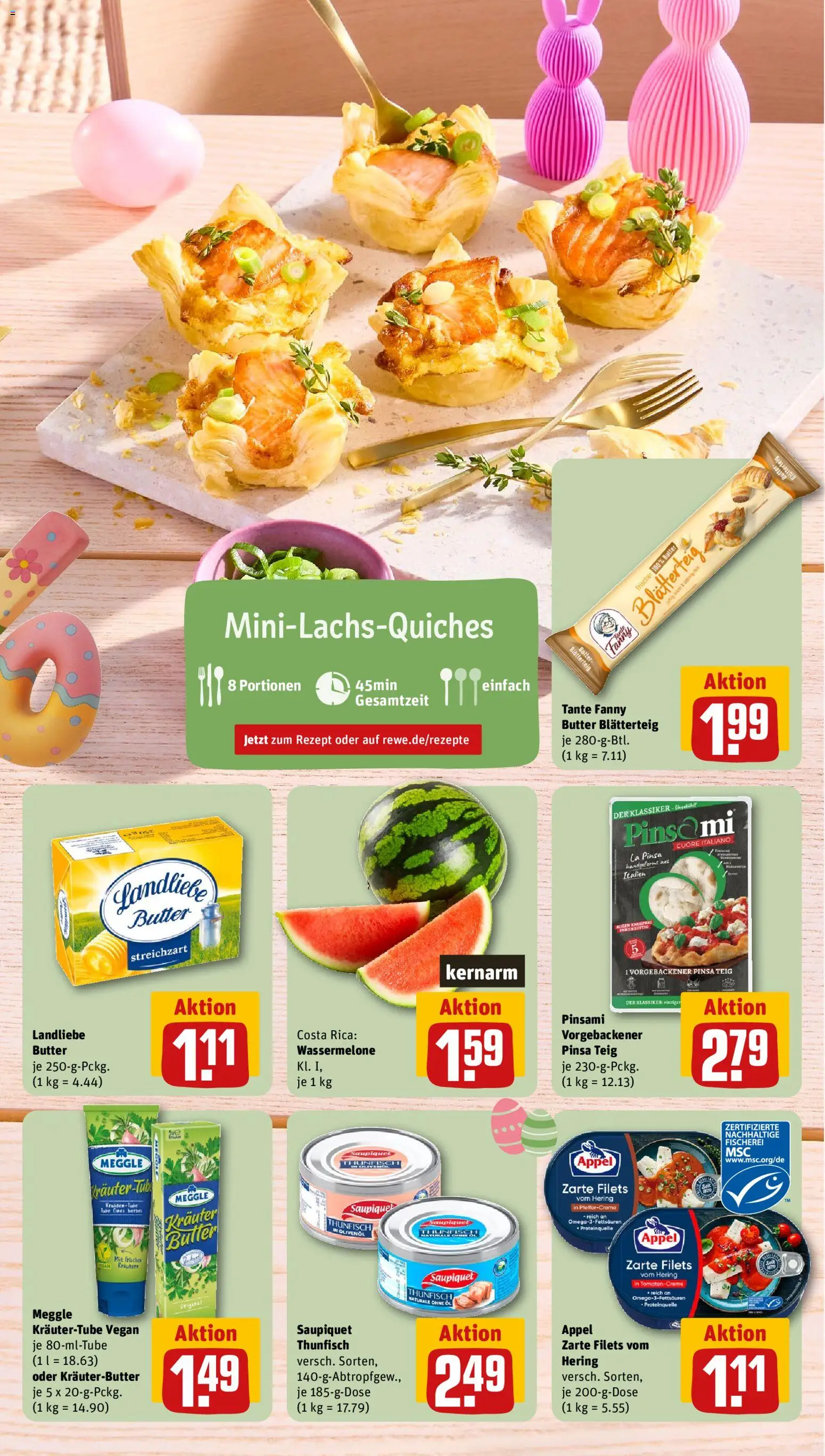 Rewe Prospekt 	 – gültig ab 30.03.2026 | Seite: 5 | Produkte: Butter, Öl, Thunfisch, Wassermelone